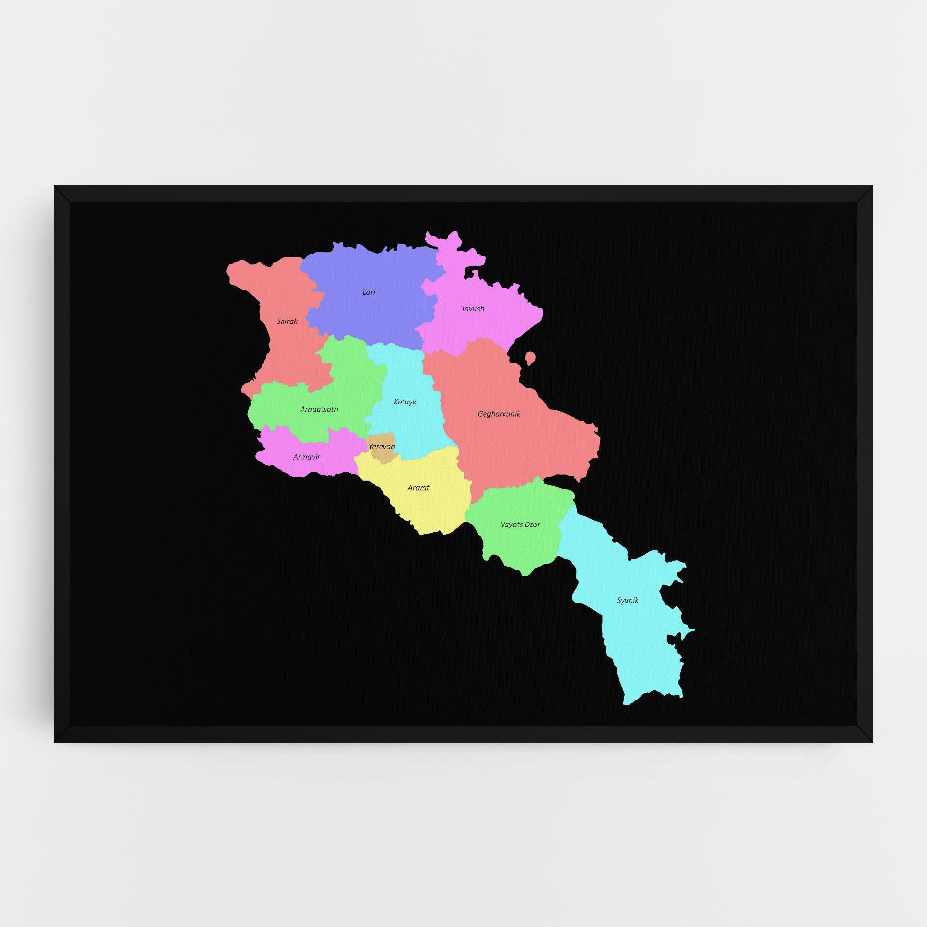 Tablou Canvas Armenia Map mockup 0