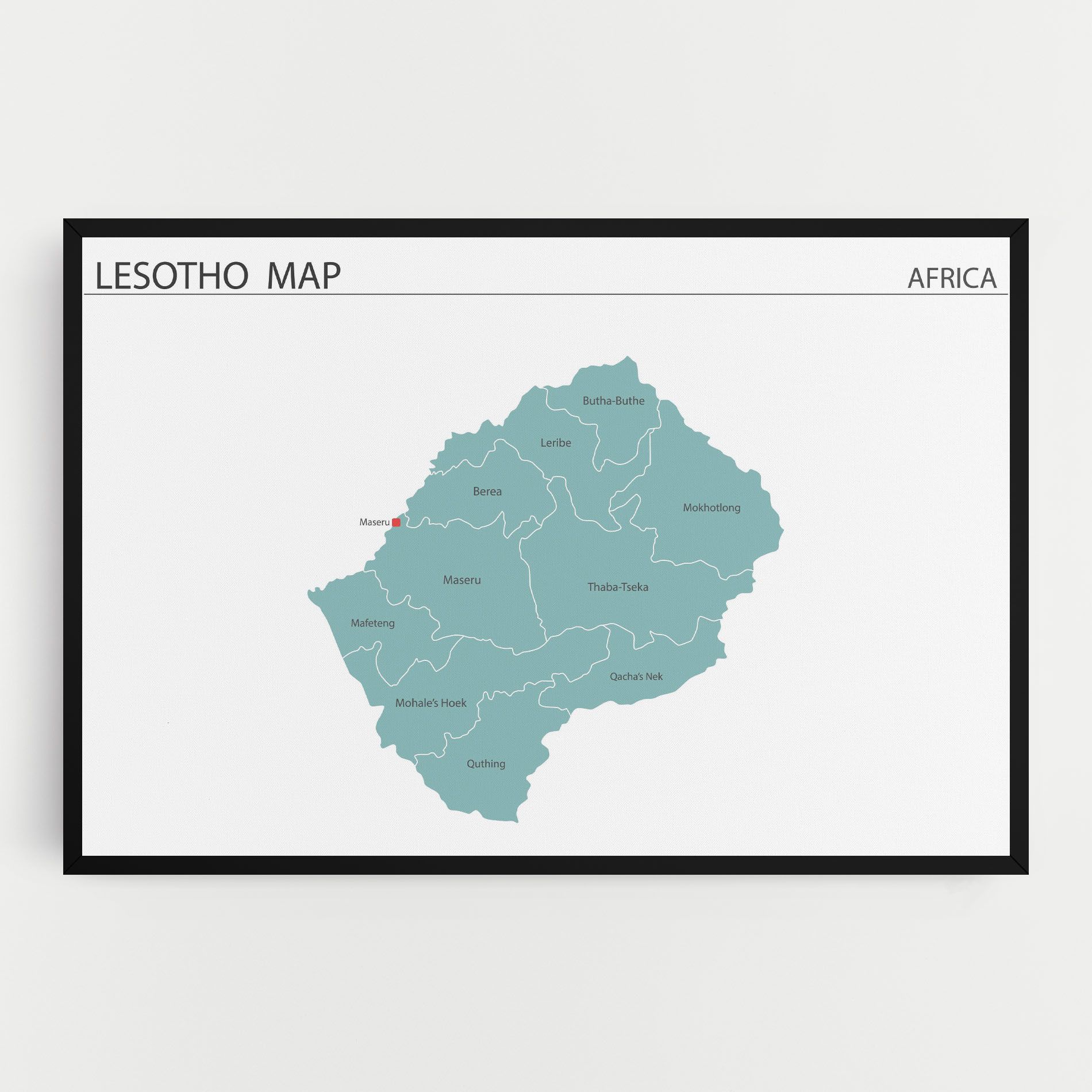 Lesotho Map mockup 0