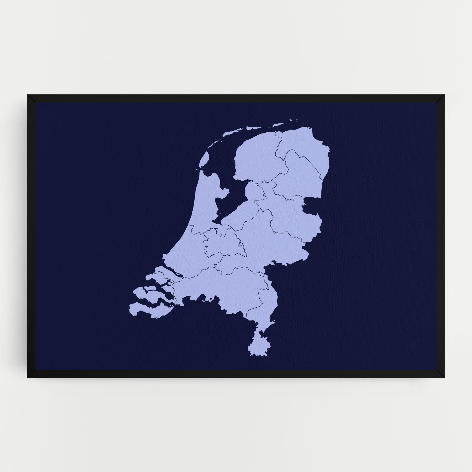Tablou Canvas Netherlands Map mockup 0