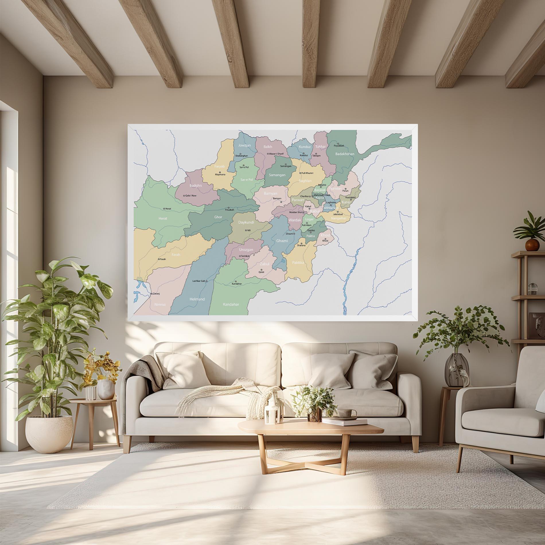 Tablou Canvas Afghanistan Map mockup 6