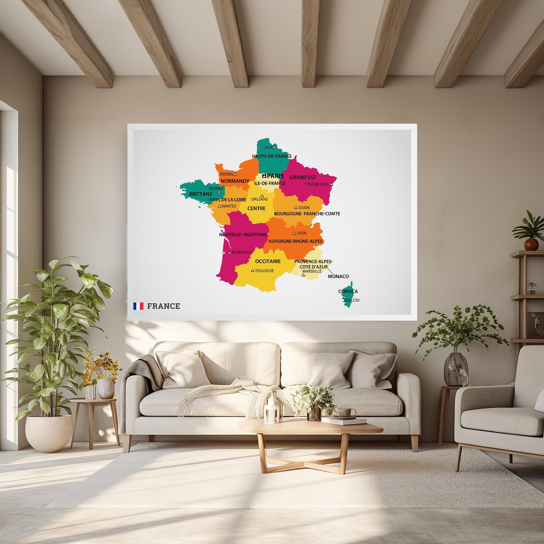 Tablou Canvas France Color Map mockup 6