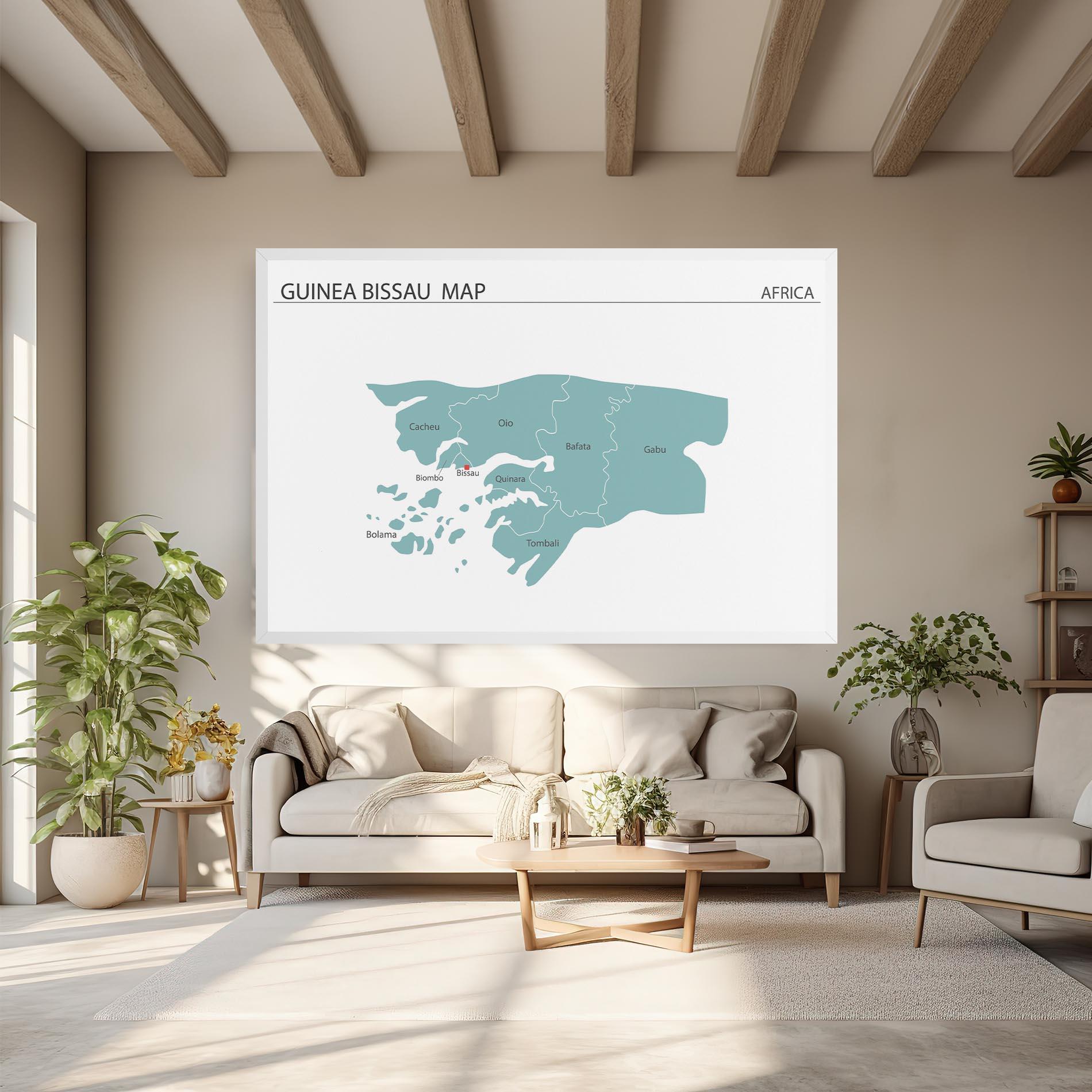Tablou Canvas Guinea Bissau Map mockup 6