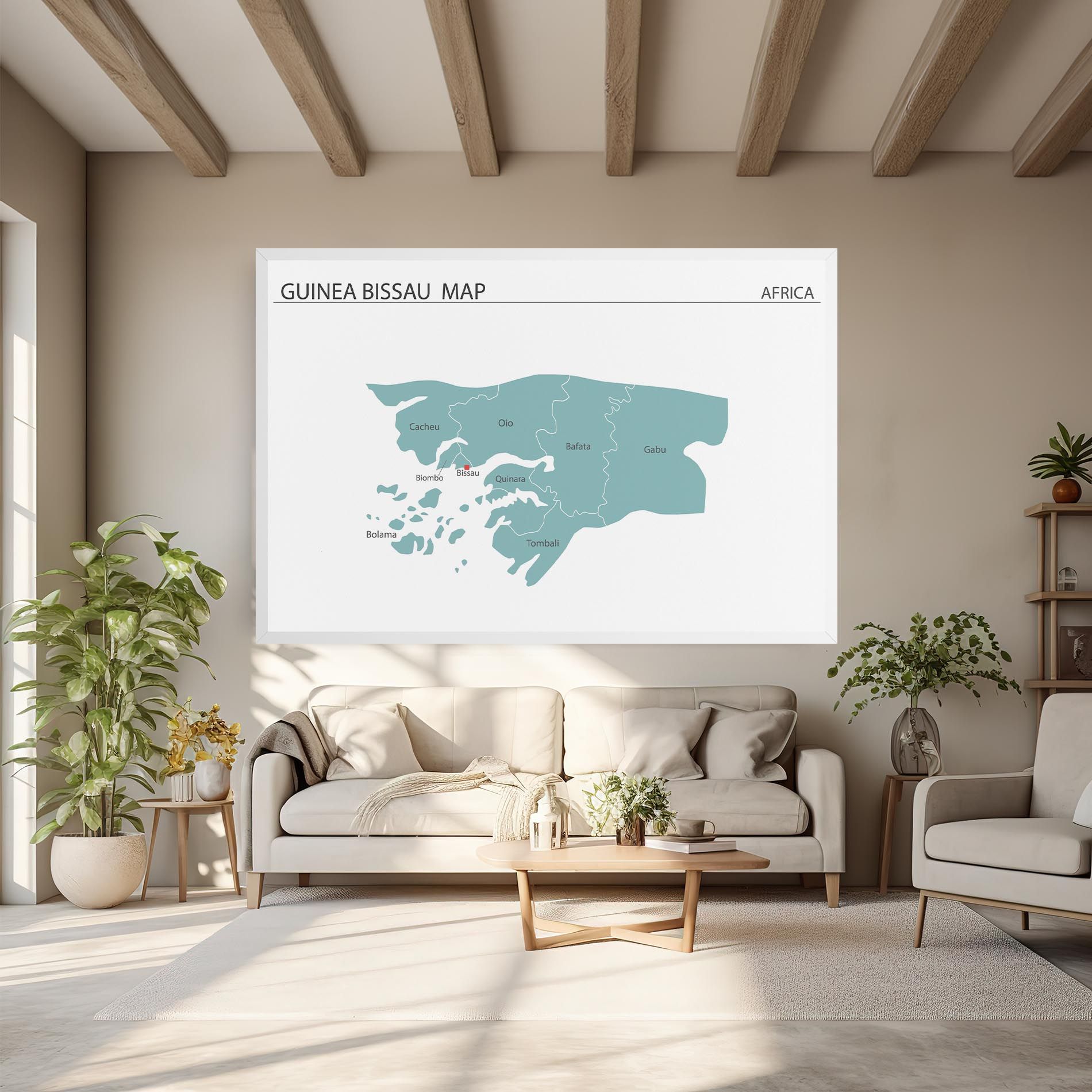 Guinea Bissau Map mockup 6