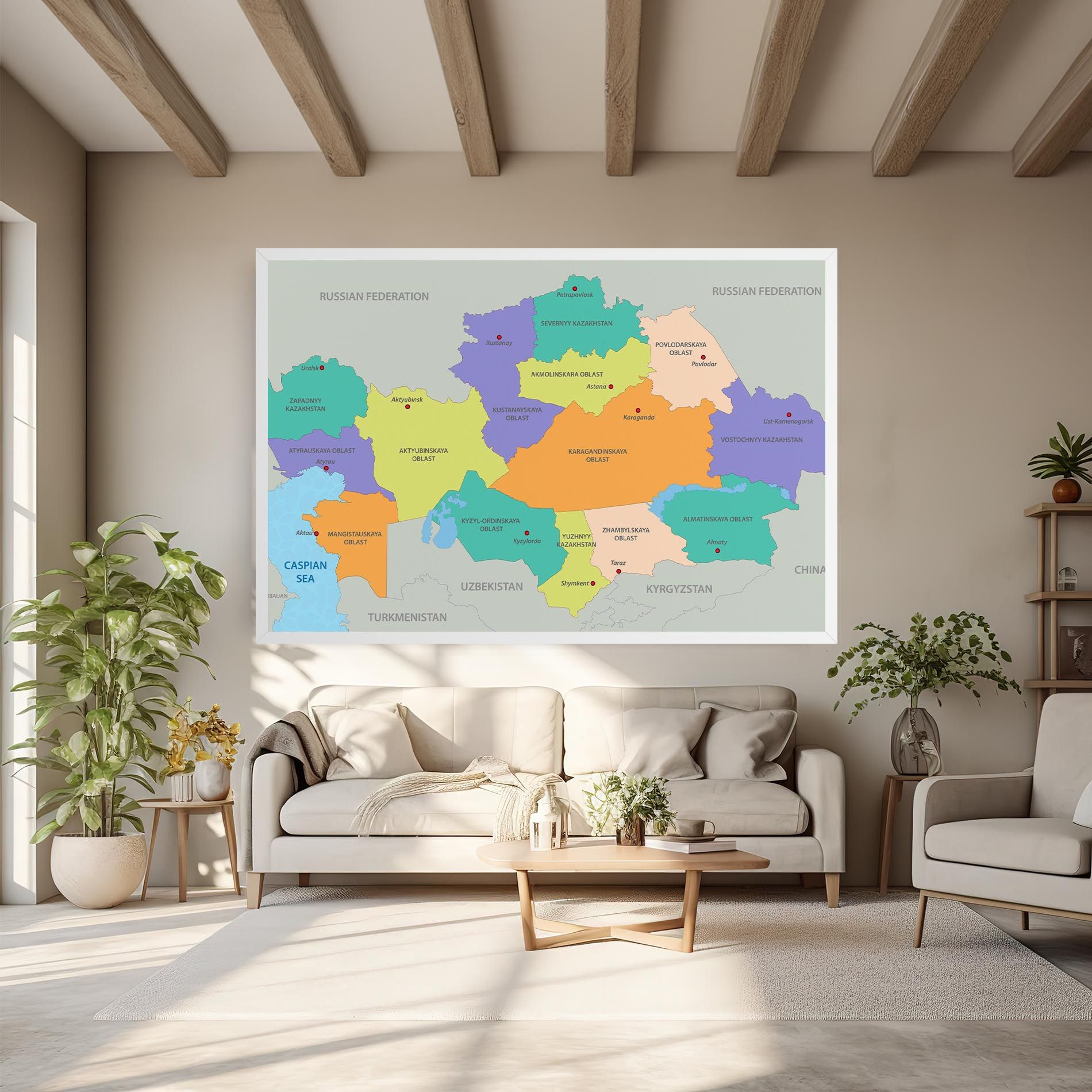 Kazakhstan Color Map mockup 6