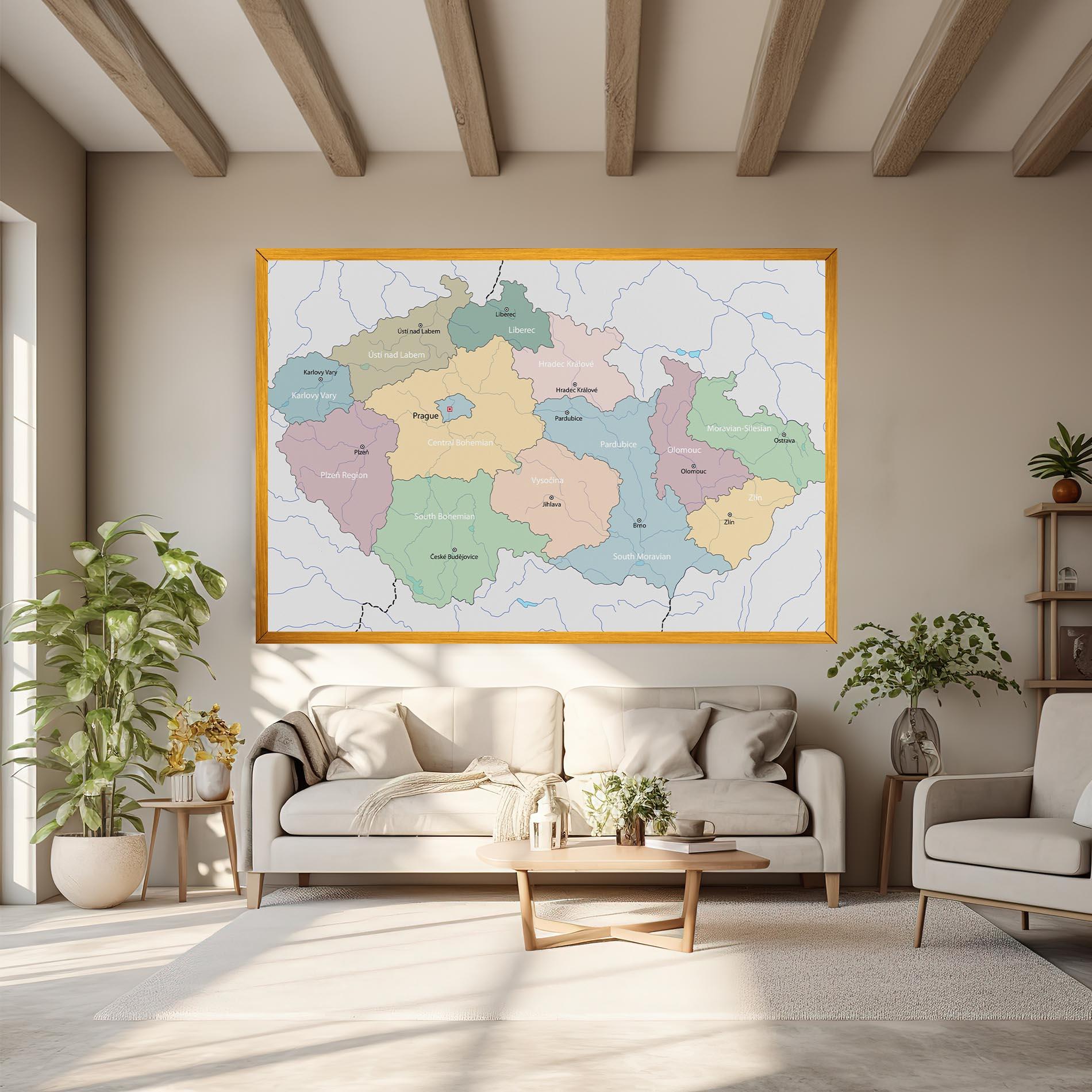 Tablou Canvas Czech Republic Map mockup 6
