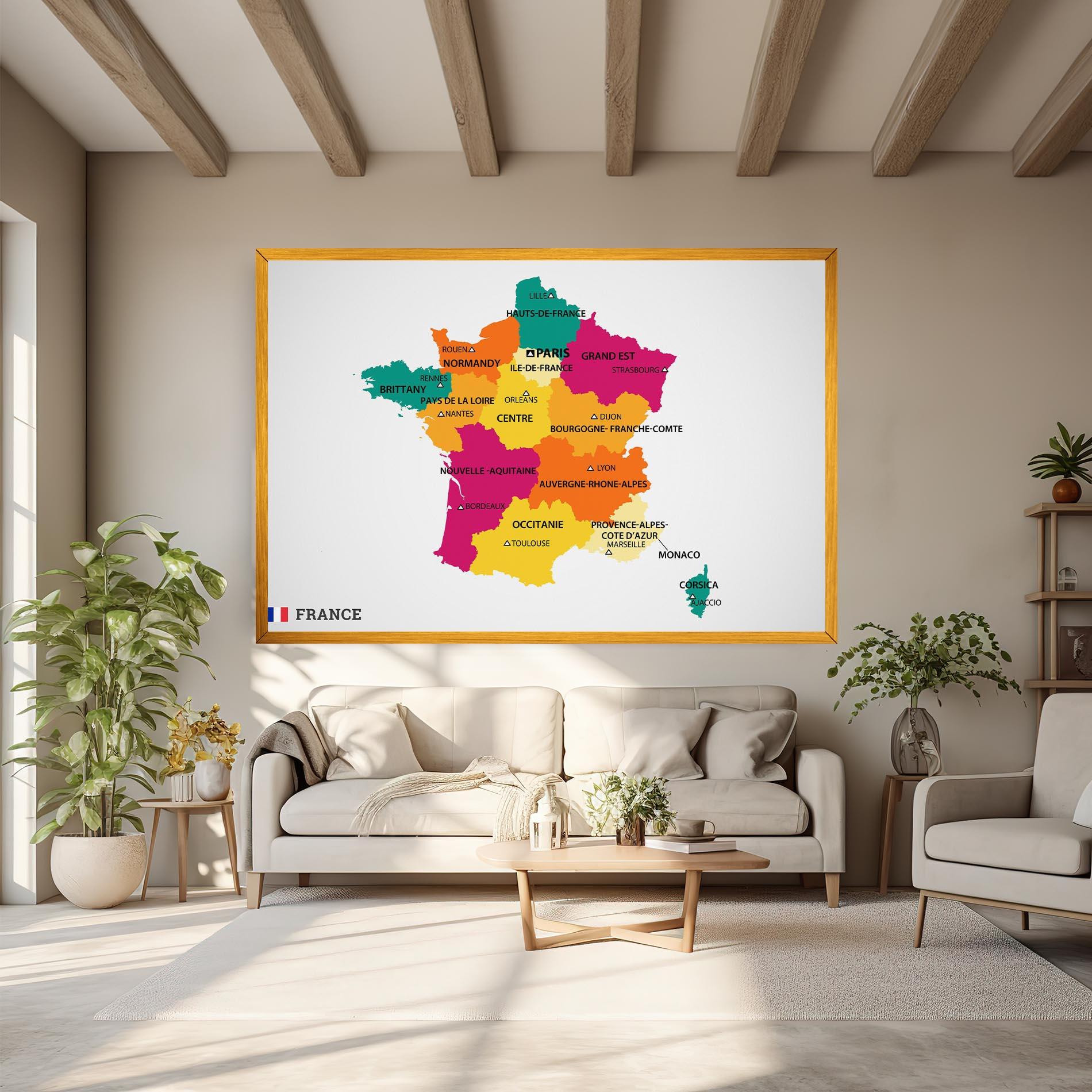 Tablou Canvas France Color Map mockup 6