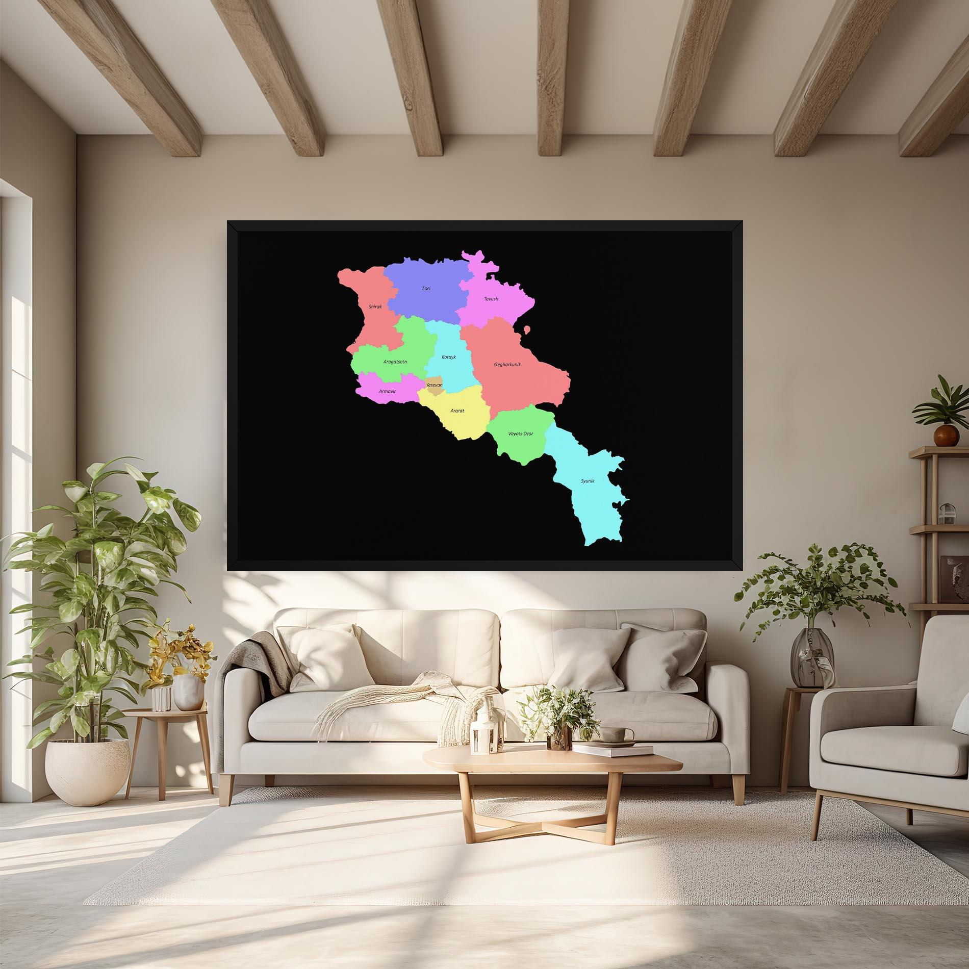 Tablou Canvas Armenia Map mockup 6