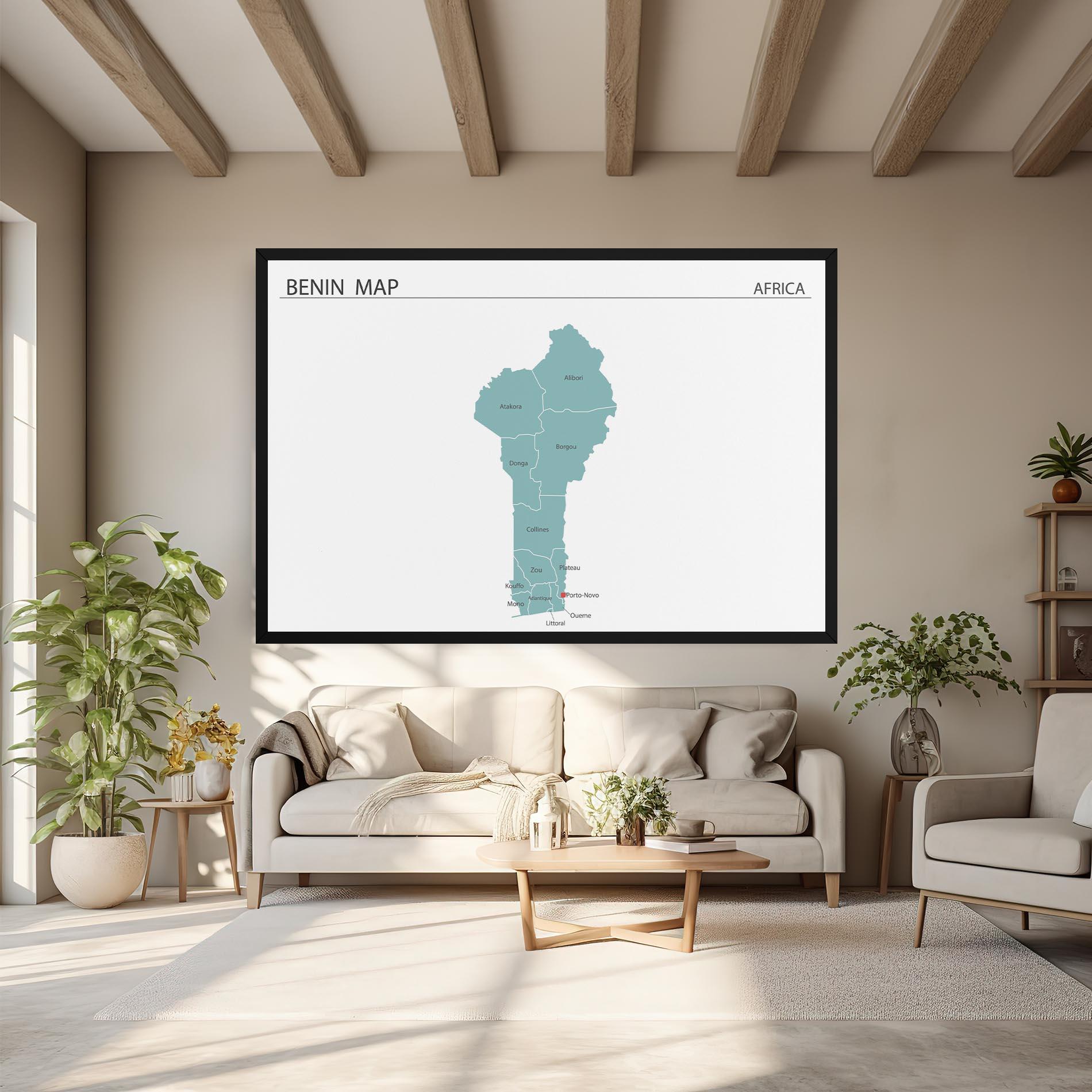 Tablou Canvas Benin Map mockup 6