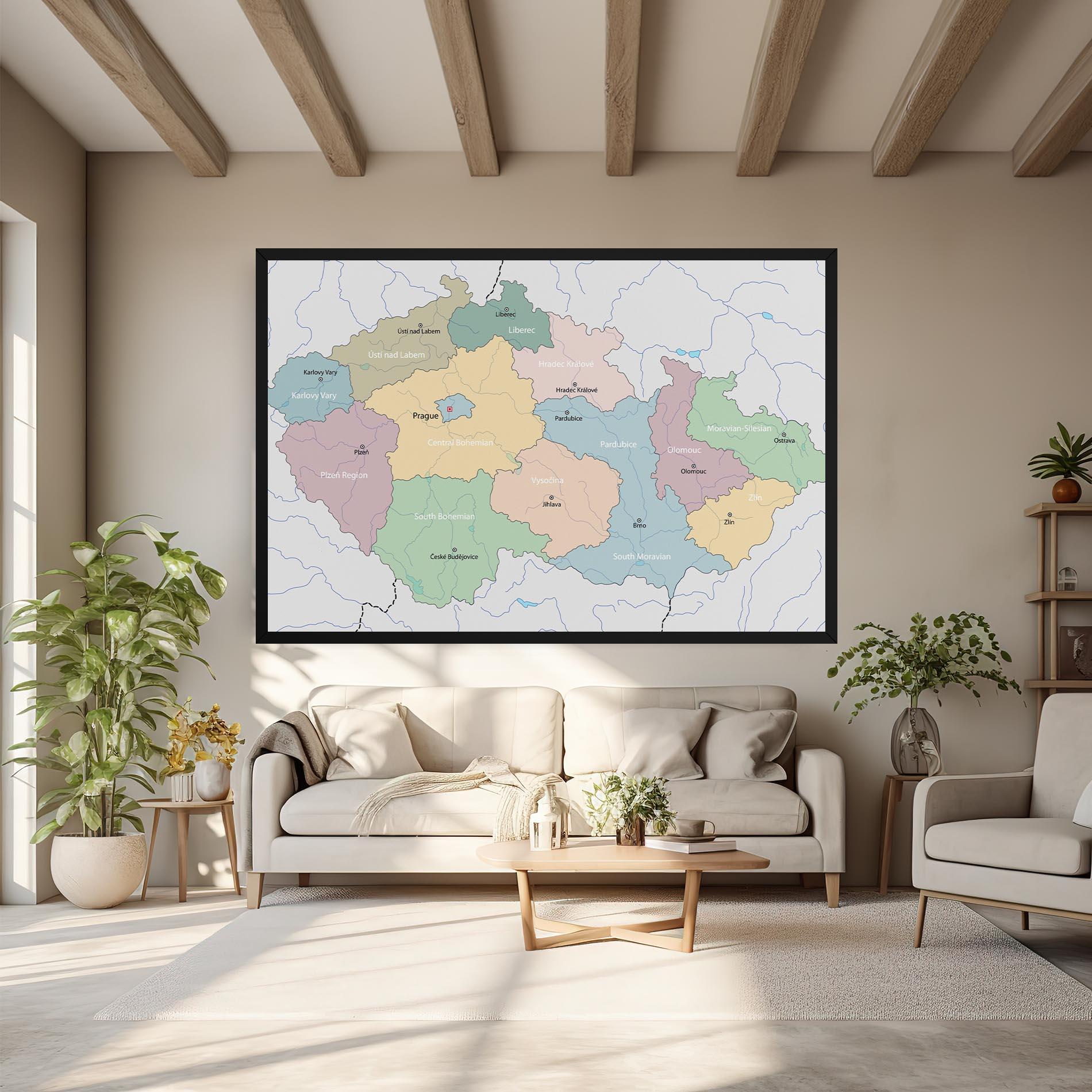 Tablou Canvas Czech Republic Map mockup 6