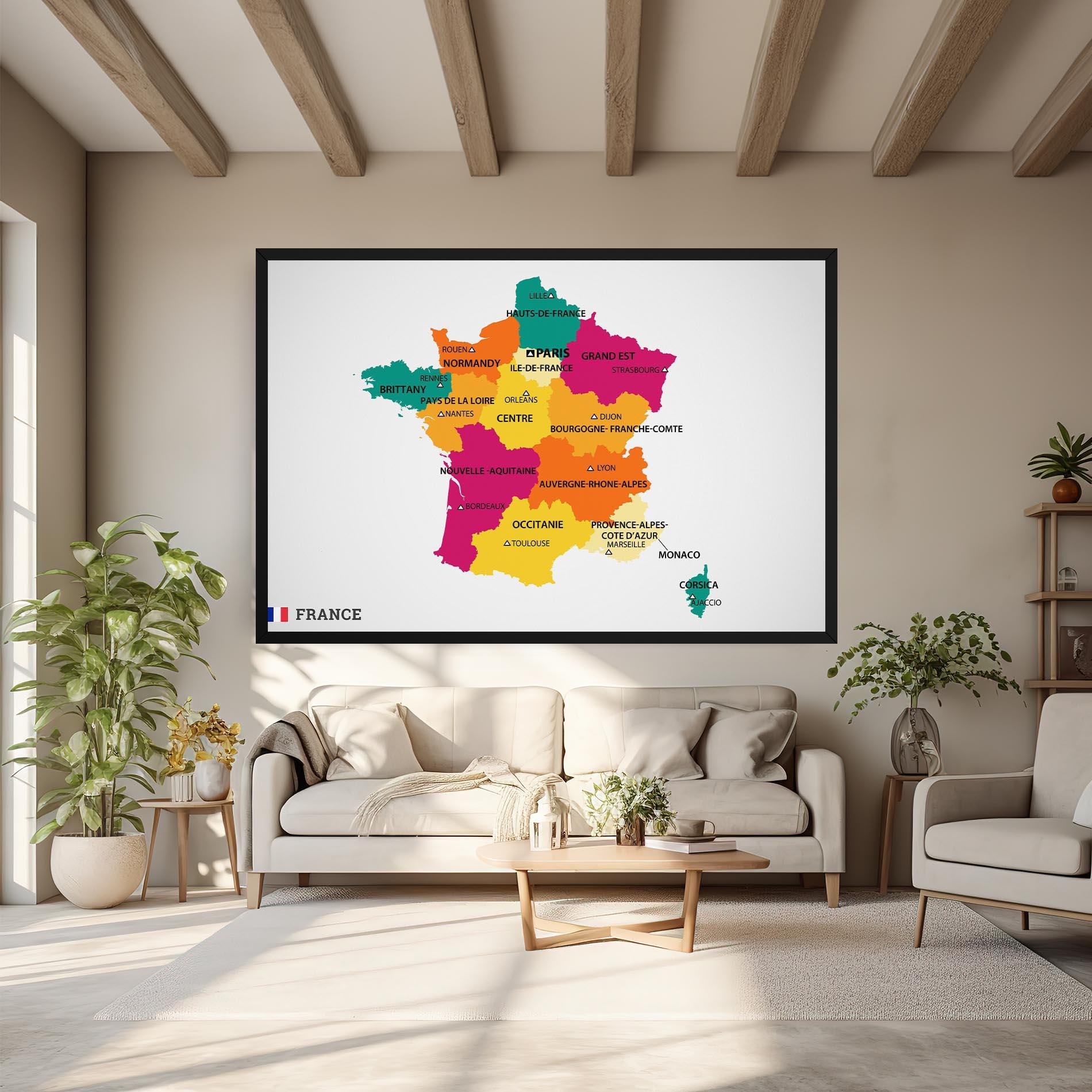 Tablou Canvas France Color Map mockup 6