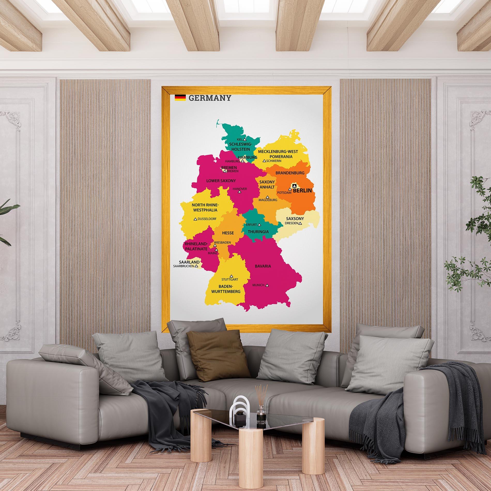 Tablou Canvas Germany Color Map mockup 6