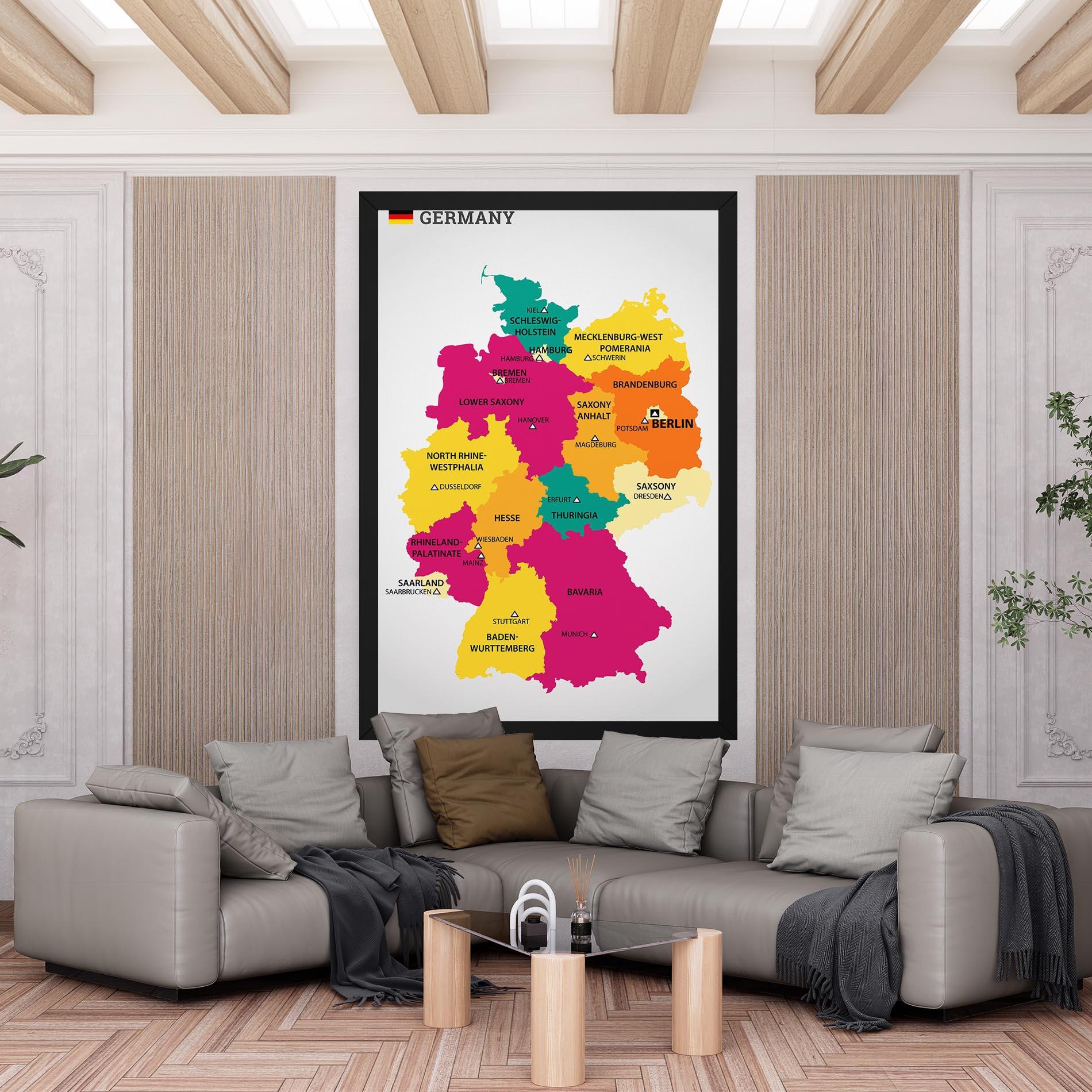 Tablou Canvas Germany Color Map mockup 6
