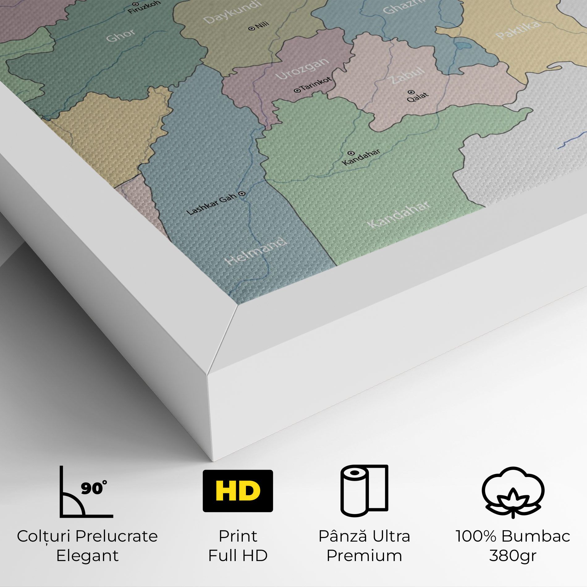 Afghanistan Map mockup 4
