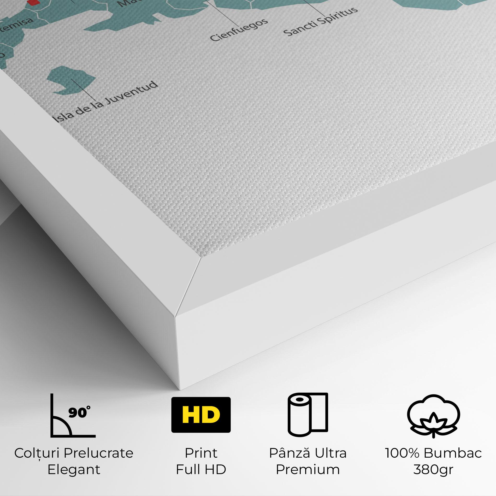 Tablou Canvas Cuba Map mockup 4
