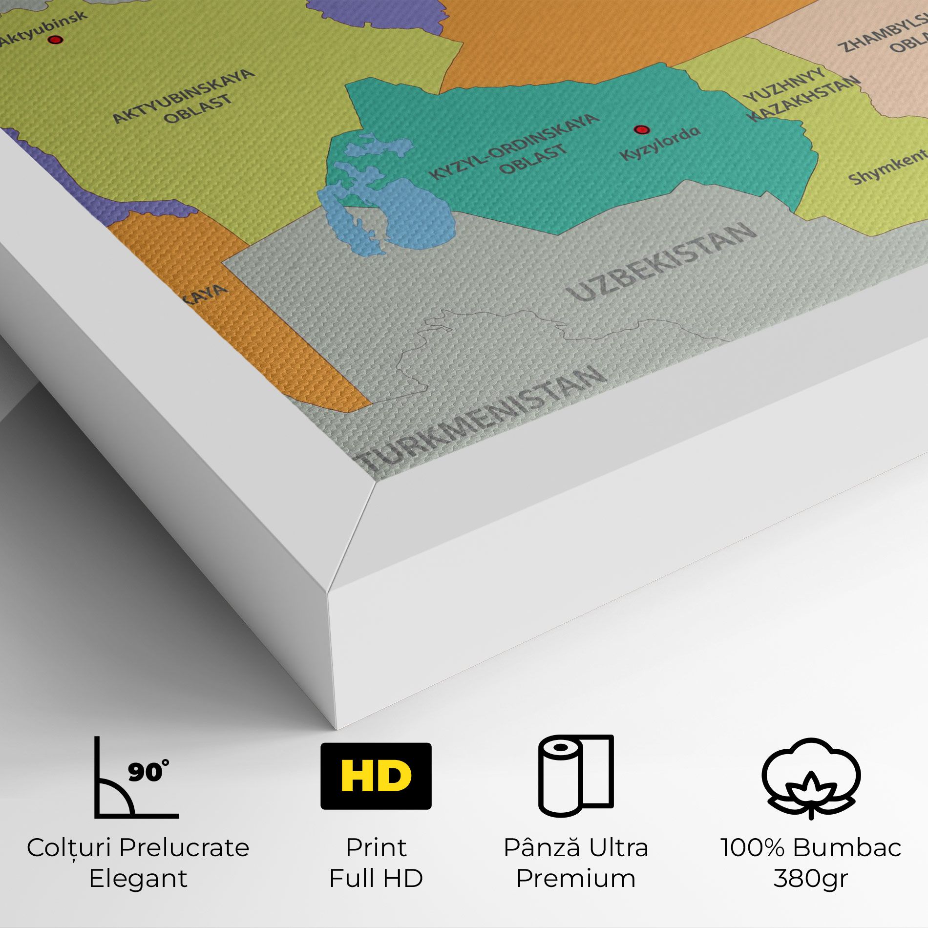 Kazakhstan Color Map mockup 4