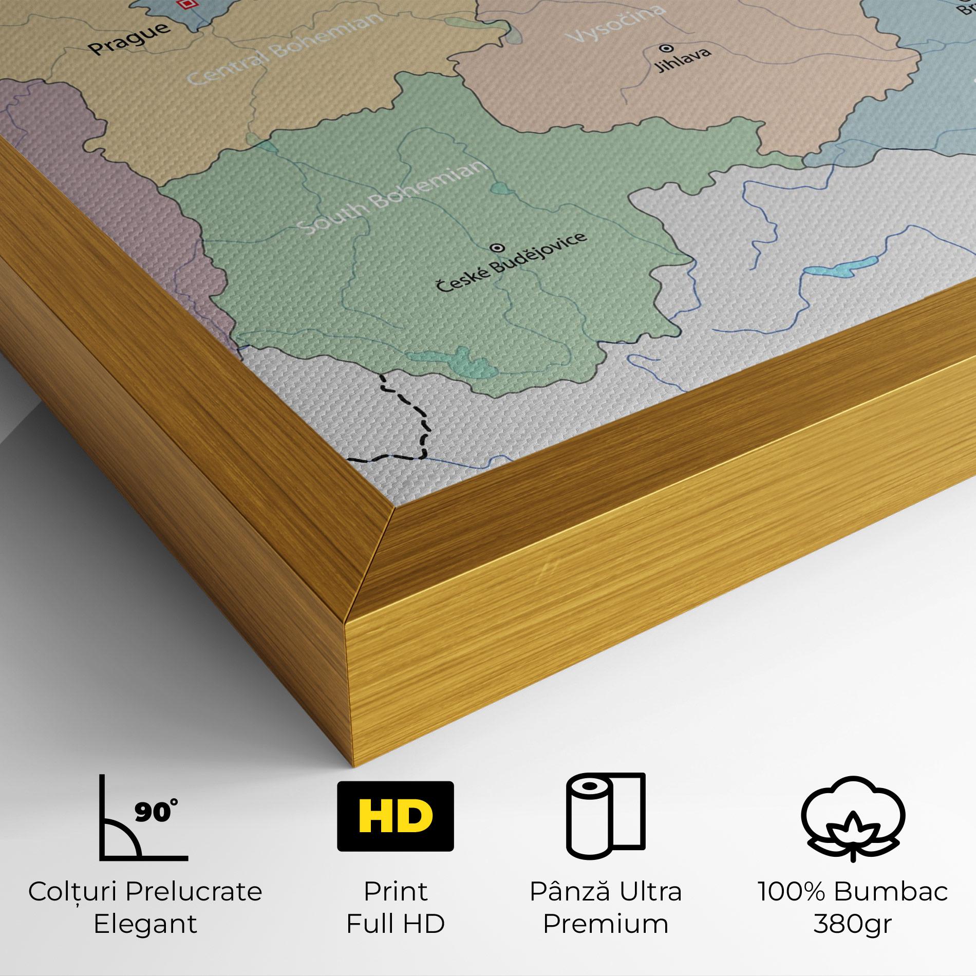 Tablou Canvas Czech Republic Map mockup 4