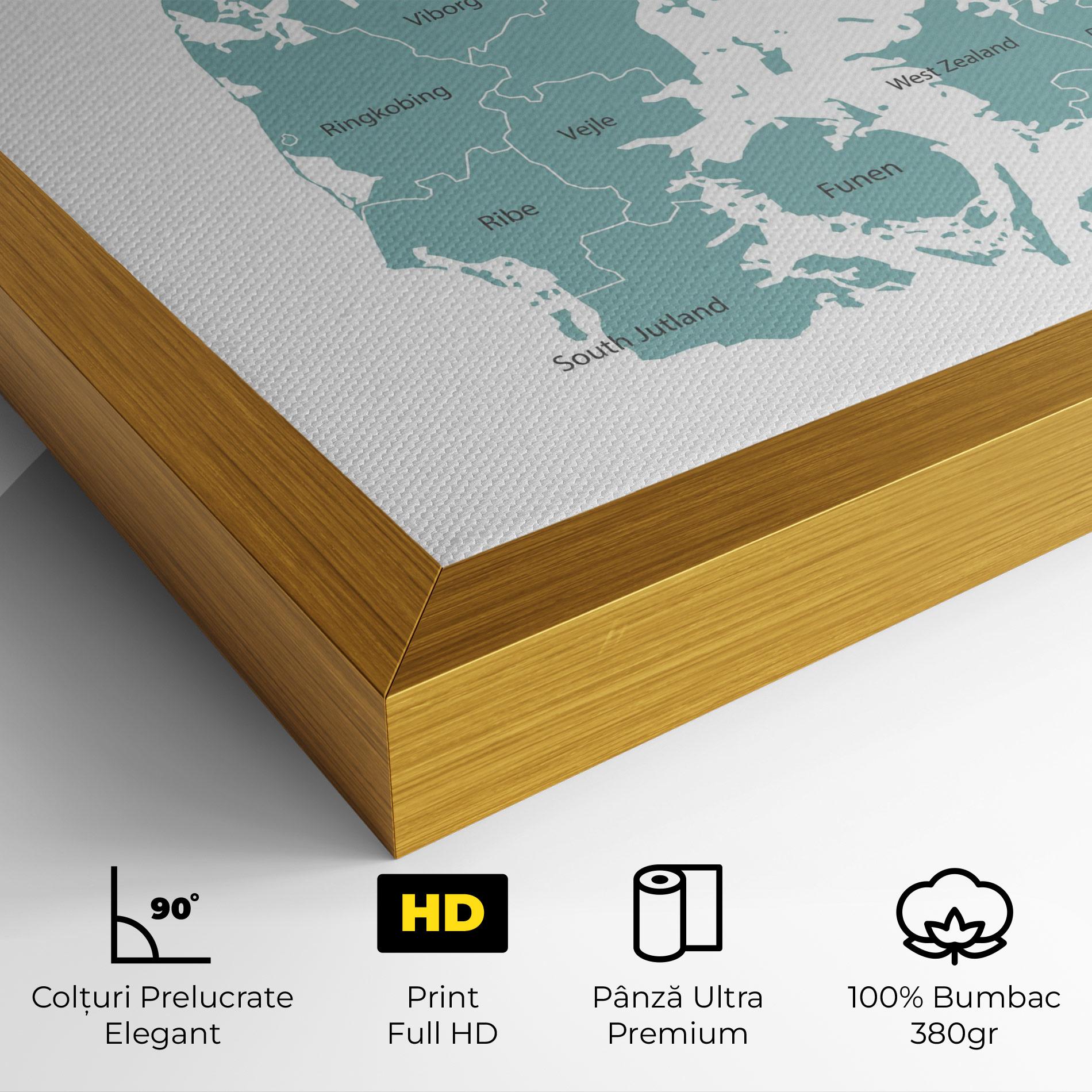 Tablou Canvas Denmark Map mockup 4