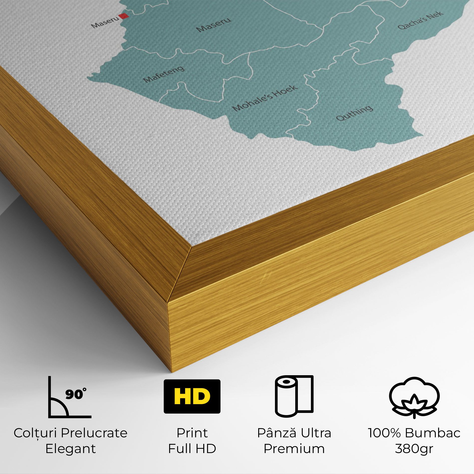 Lesotho Map mockup 4