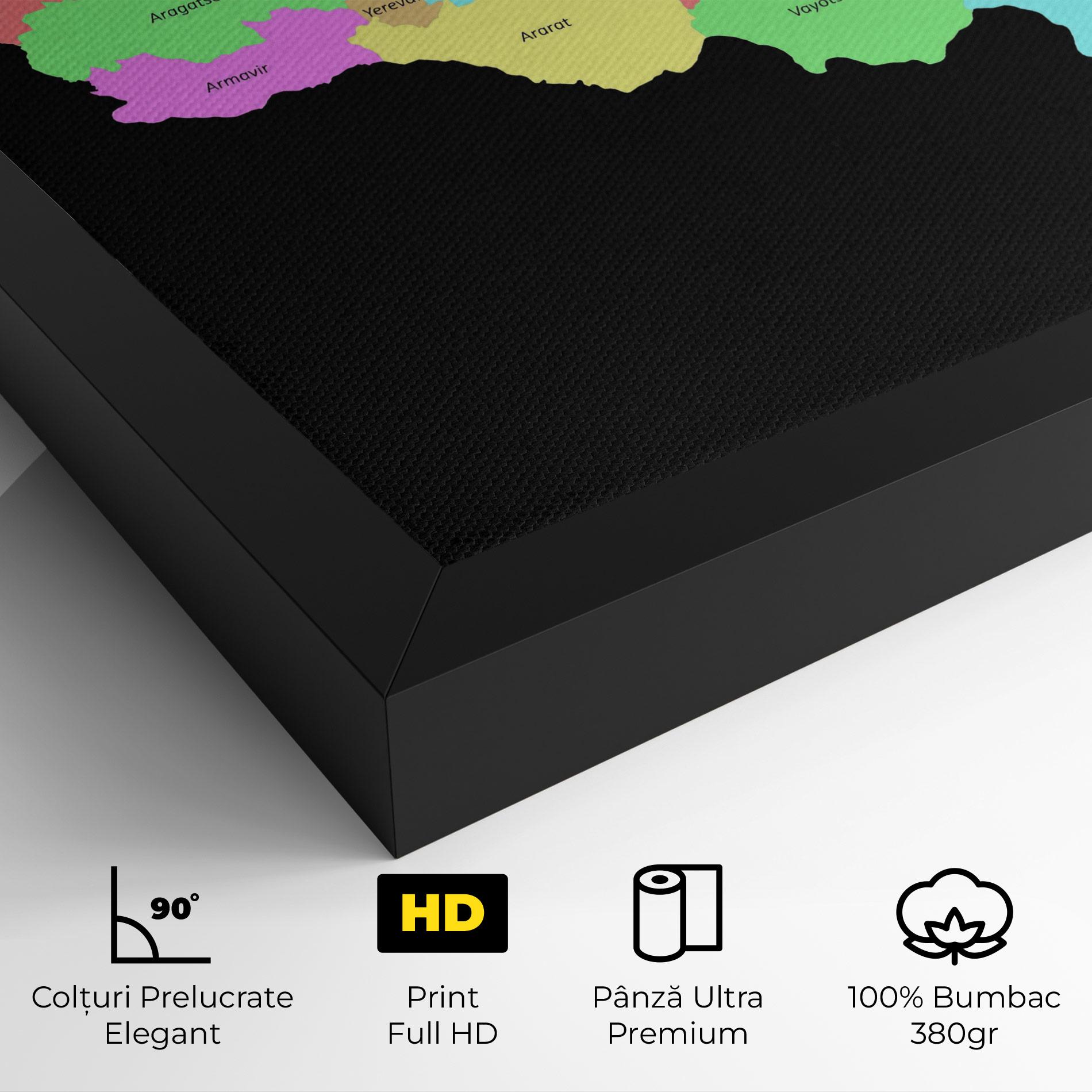 Tablou Canvas Armenia Map mockup 4