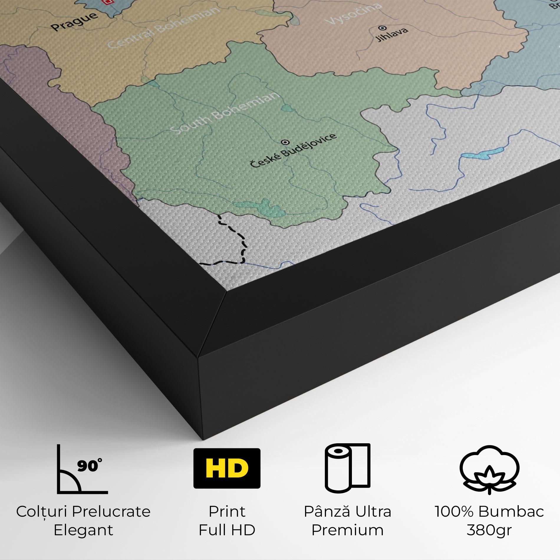 Tablou Canvas Czech Republic Map mockup 4