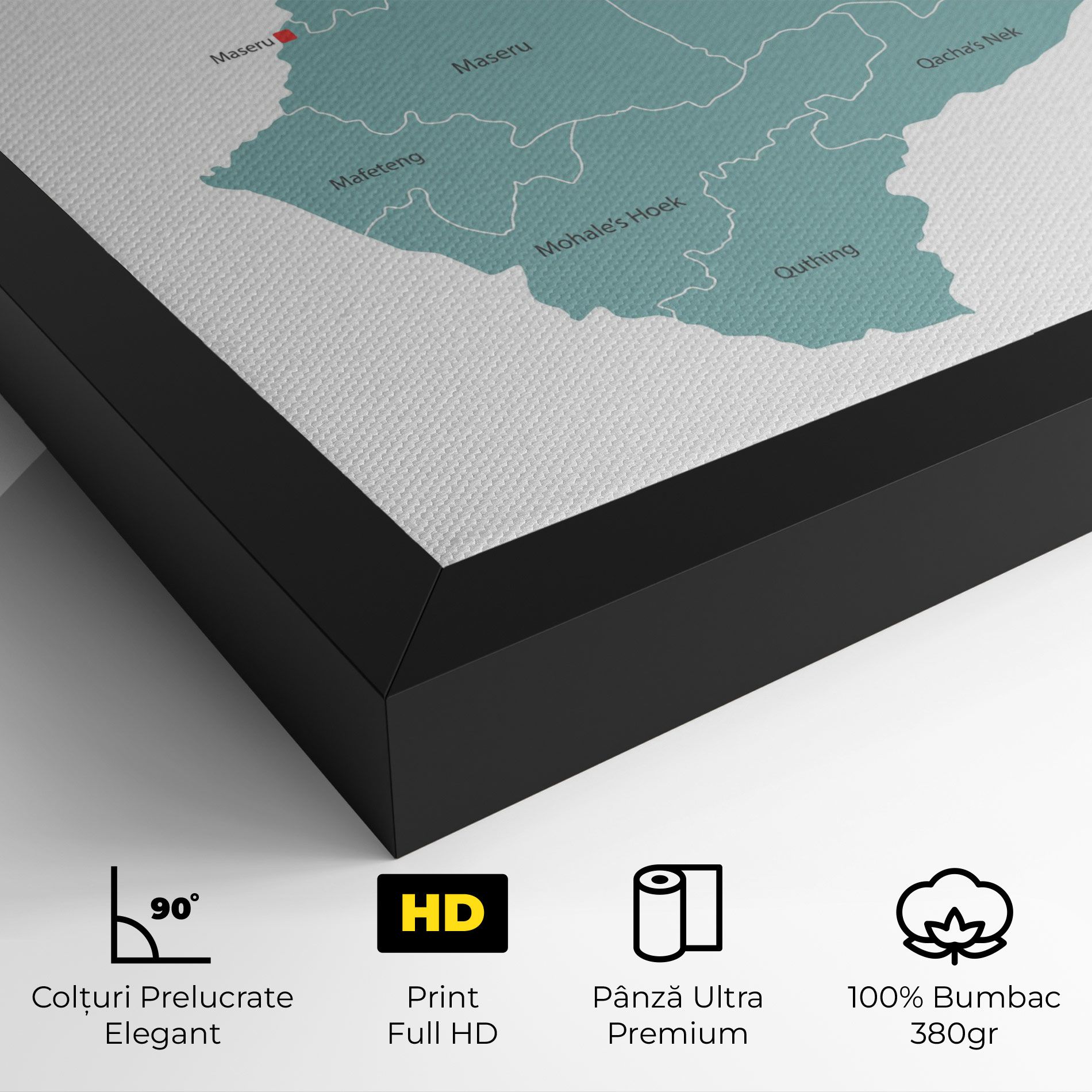 Lesotho Map mockup 4