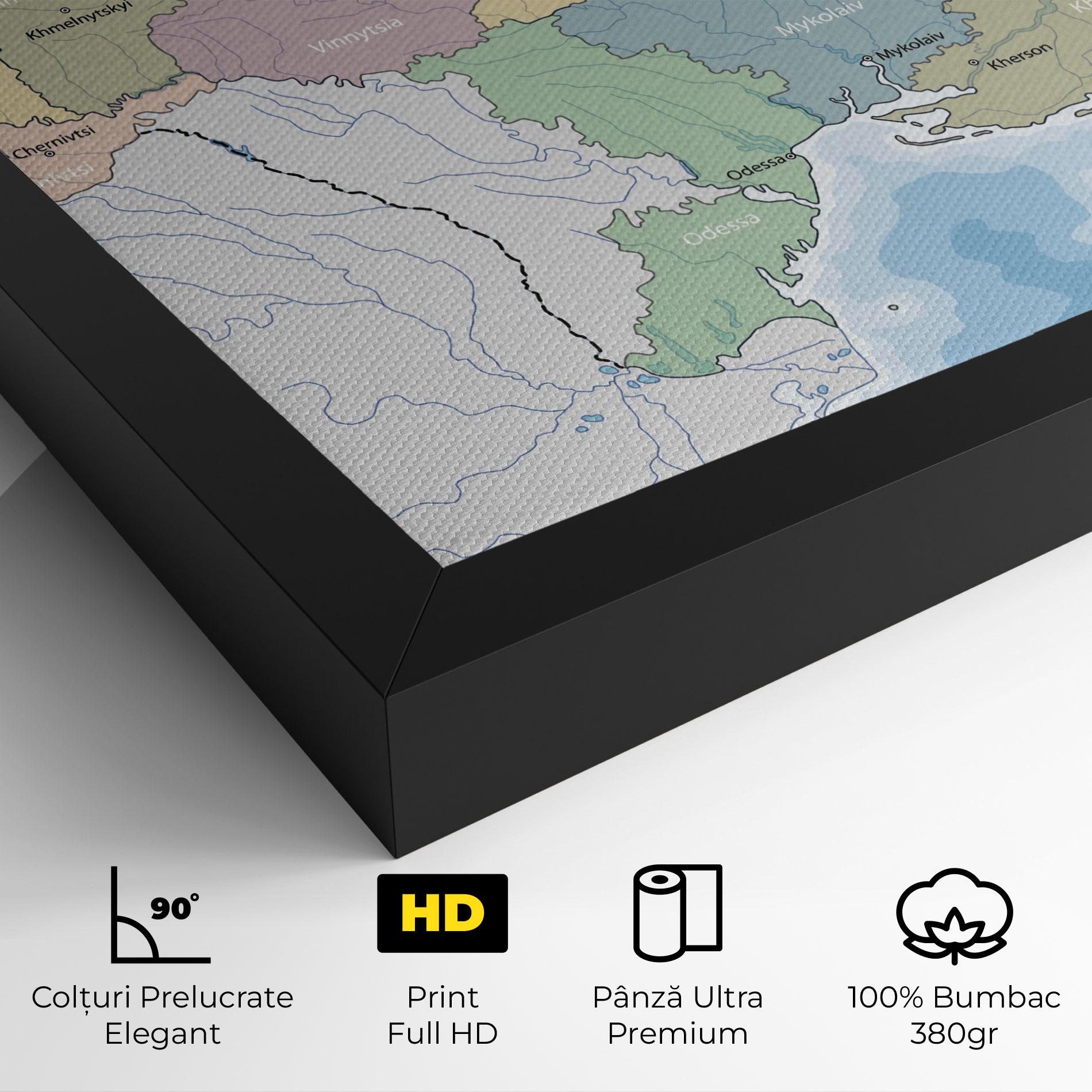 Tablou Canvas Ukraine Map mockup 4