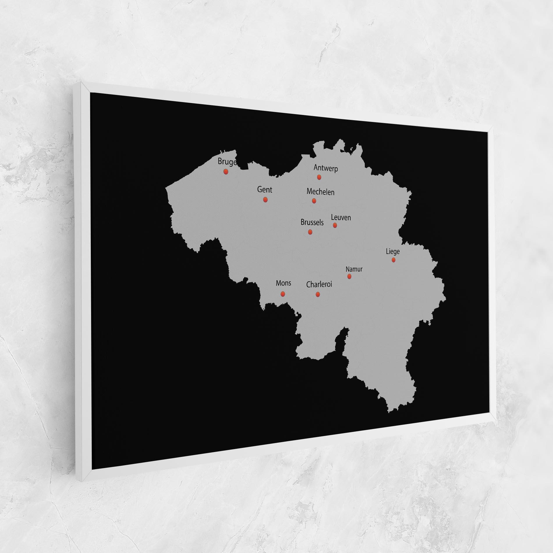 Tablou Canvas Belgium Map mockup 1
