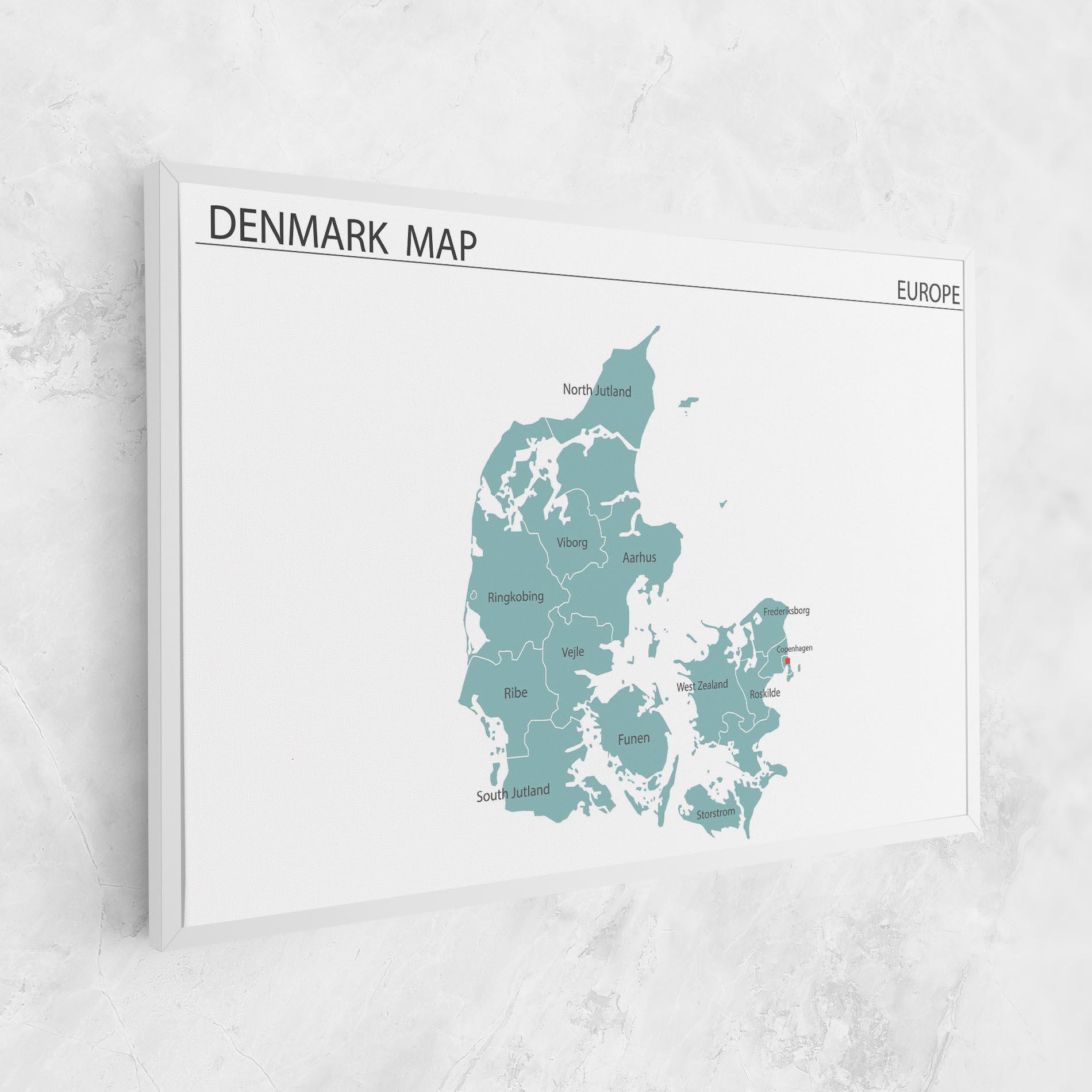 Tablou Canvas Denmark Map mockup 1