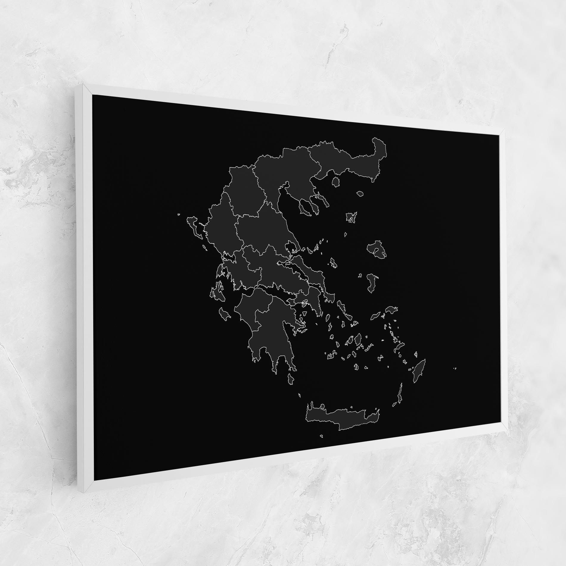 Greece Grey Map mockup 1