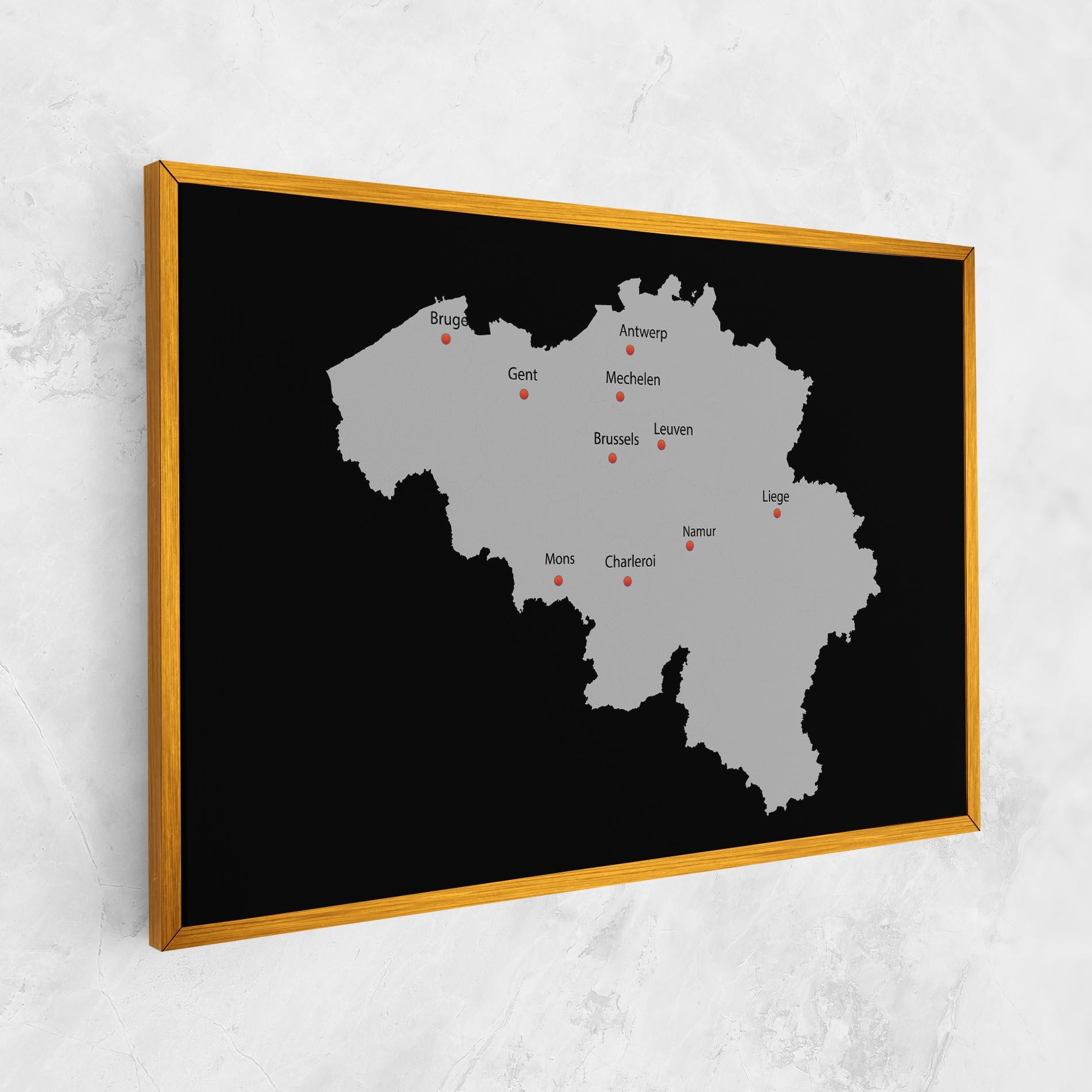 Tablou Canvas Belgium Map mockup 1