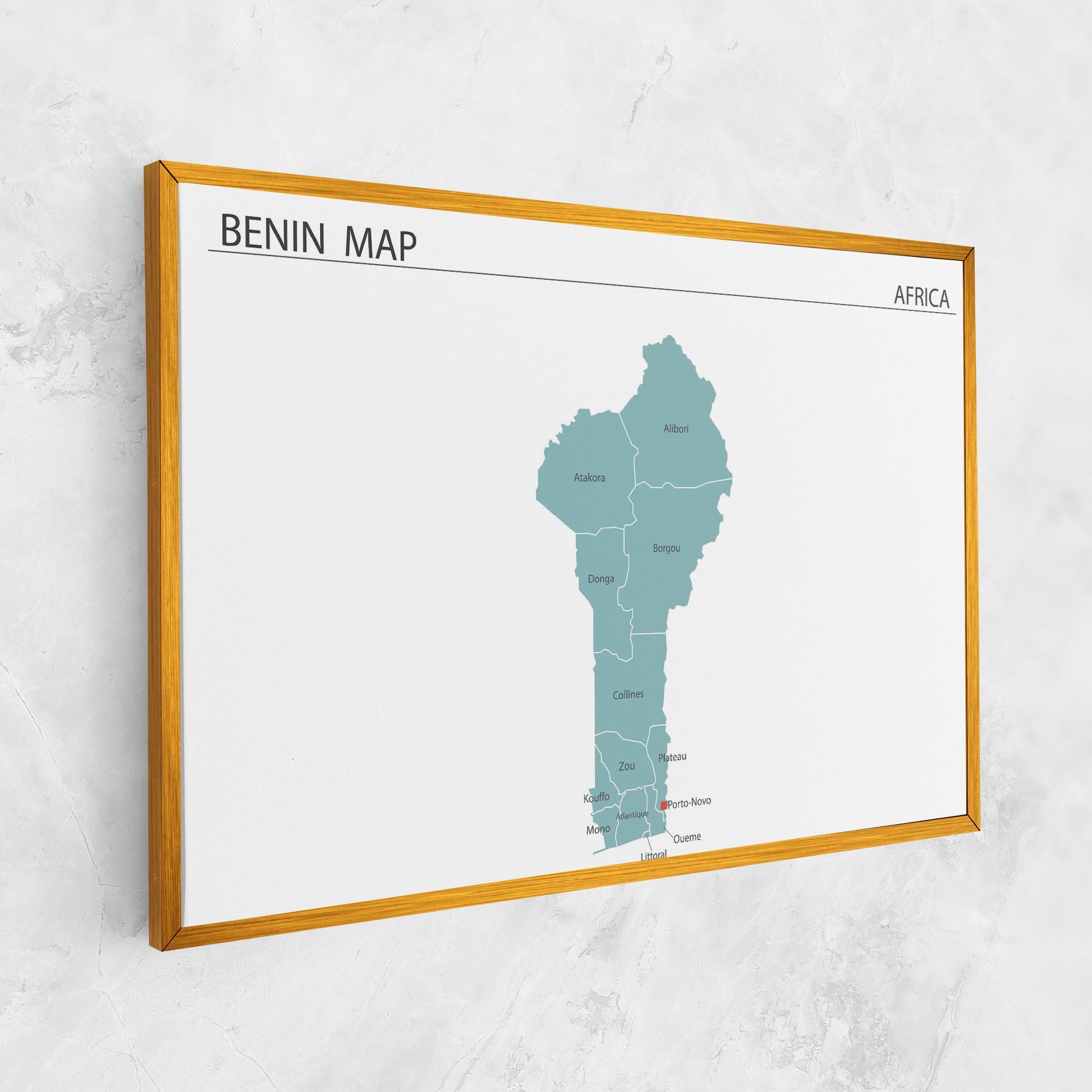 Tablou Canvas Benin Map mockup 1