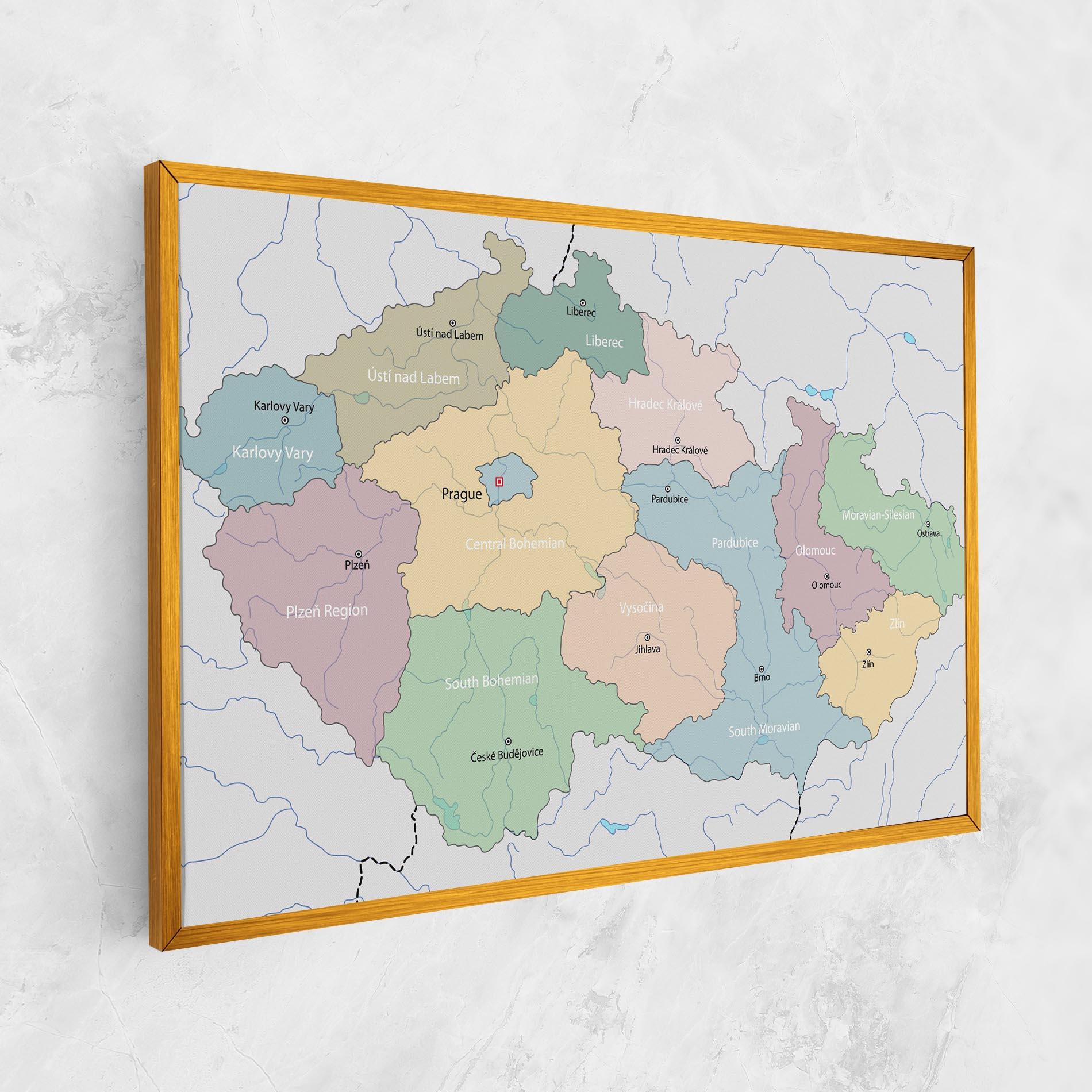 Tablou Canvas Czech Republic Map mockup 1
