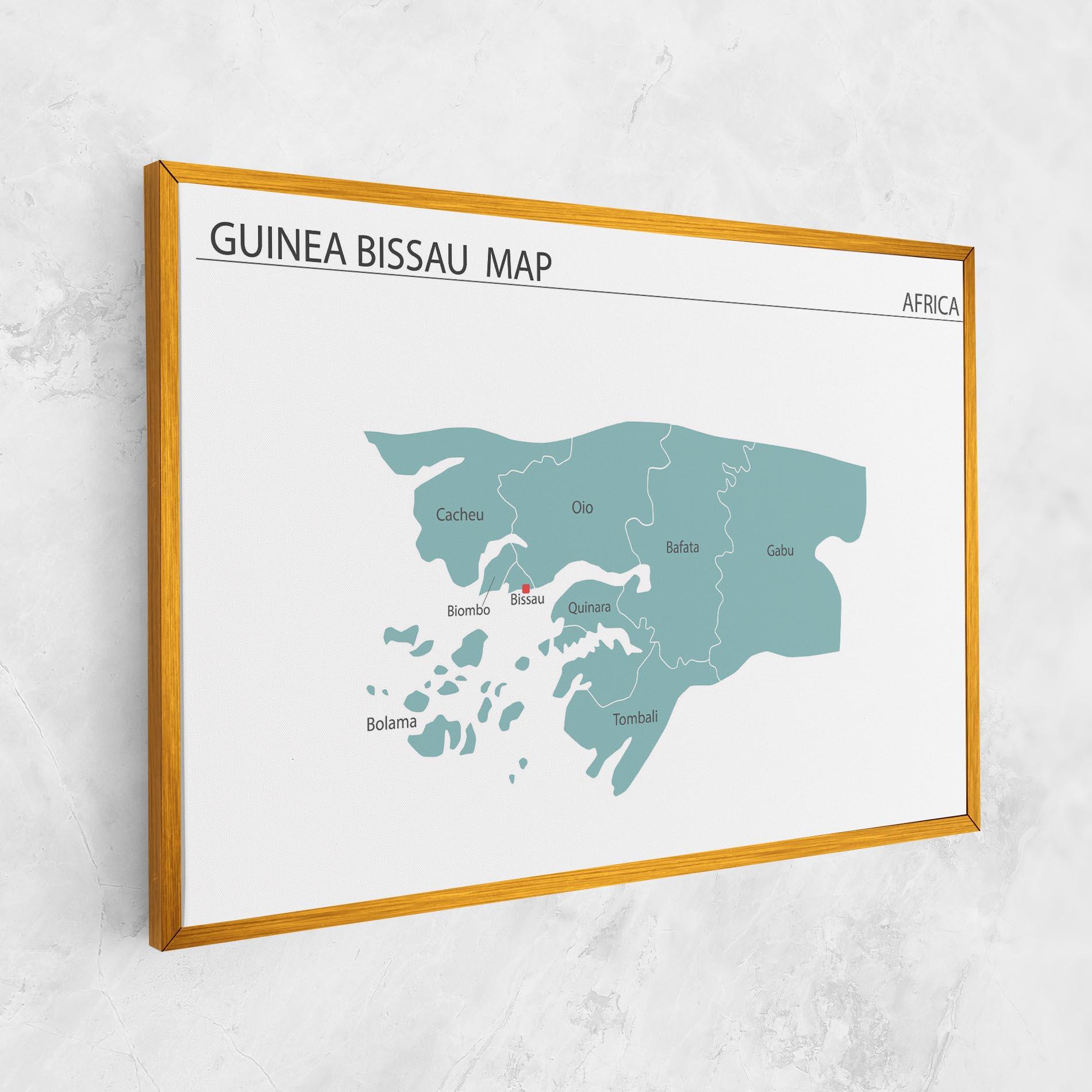 Tablou Canvas Guinea Bissau Map mockup 1