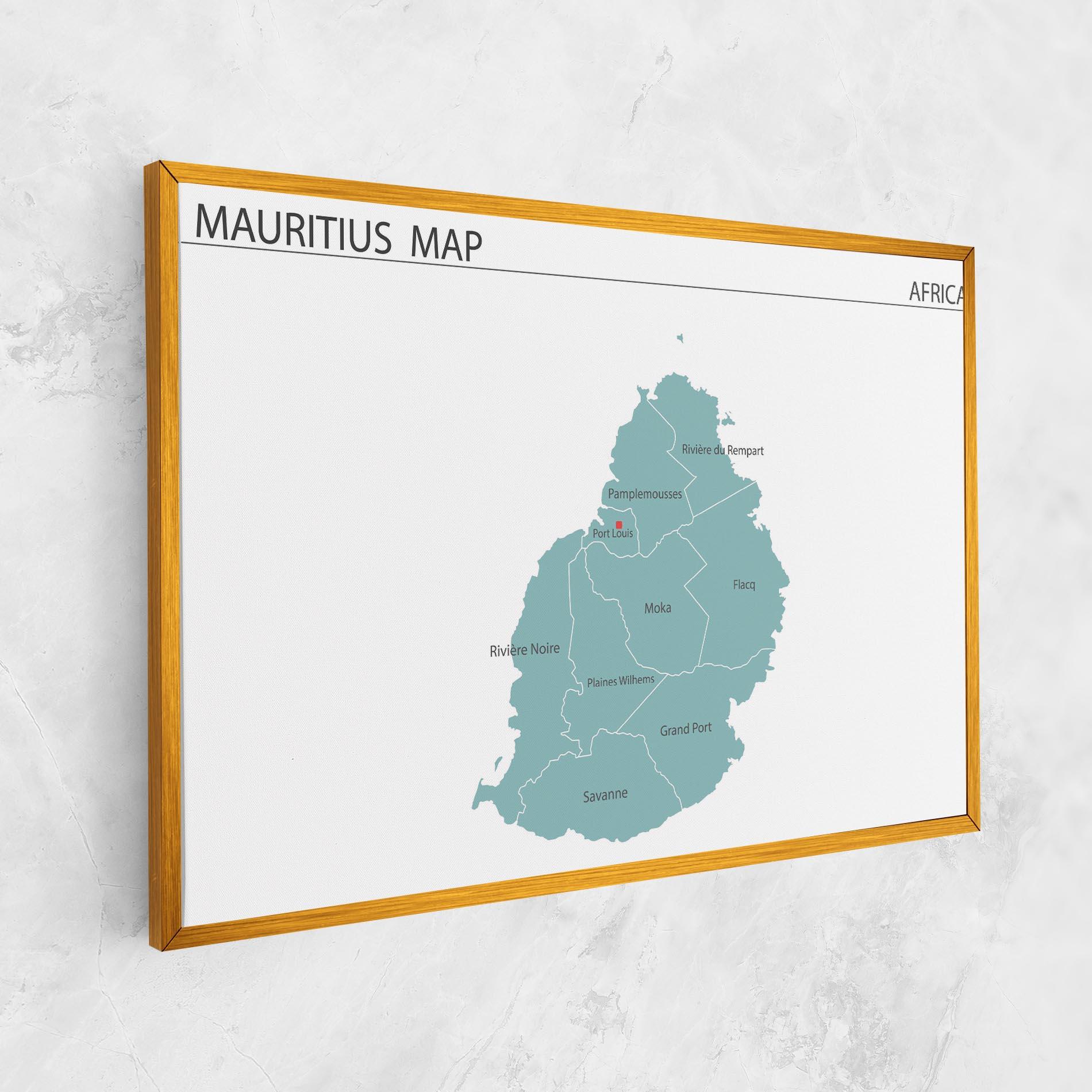 Tablou Canvas Mauritius Map mockup 1