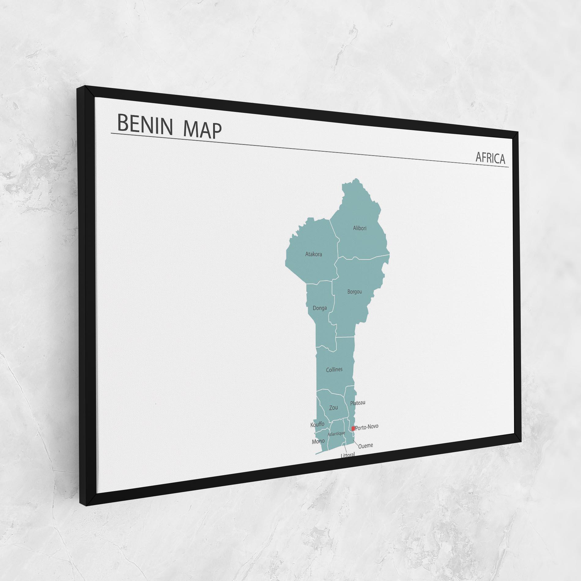 Tablou Canvas Benin Map mockup 1
