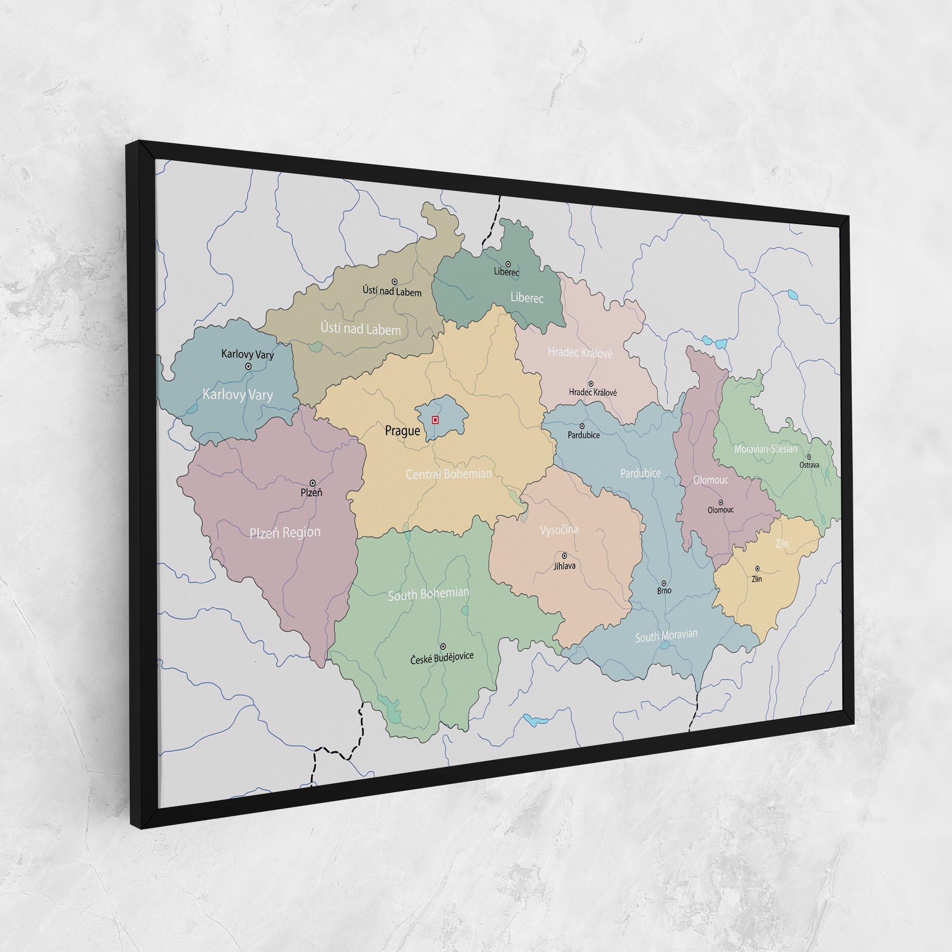 Tablou Canvas Czech Republic Map mockup 1
