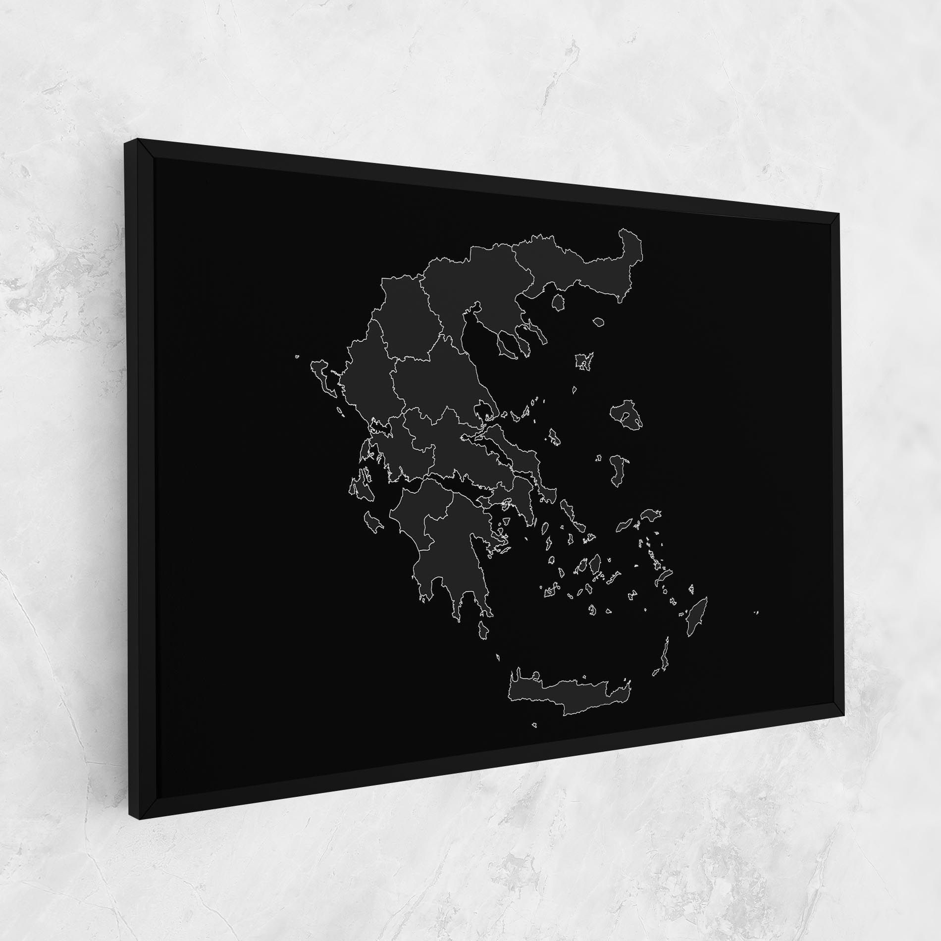 Greece Grey Map mockup 1
