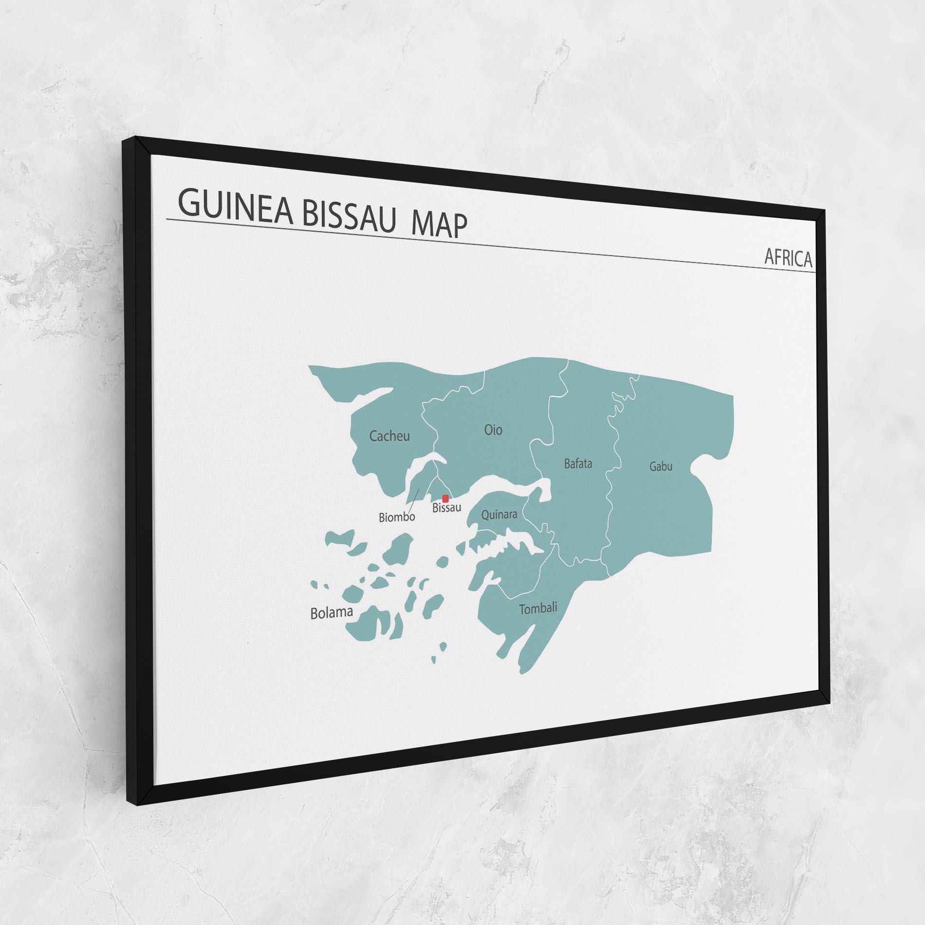 Tablou Canvas Guinea Bissau Map mockup 1