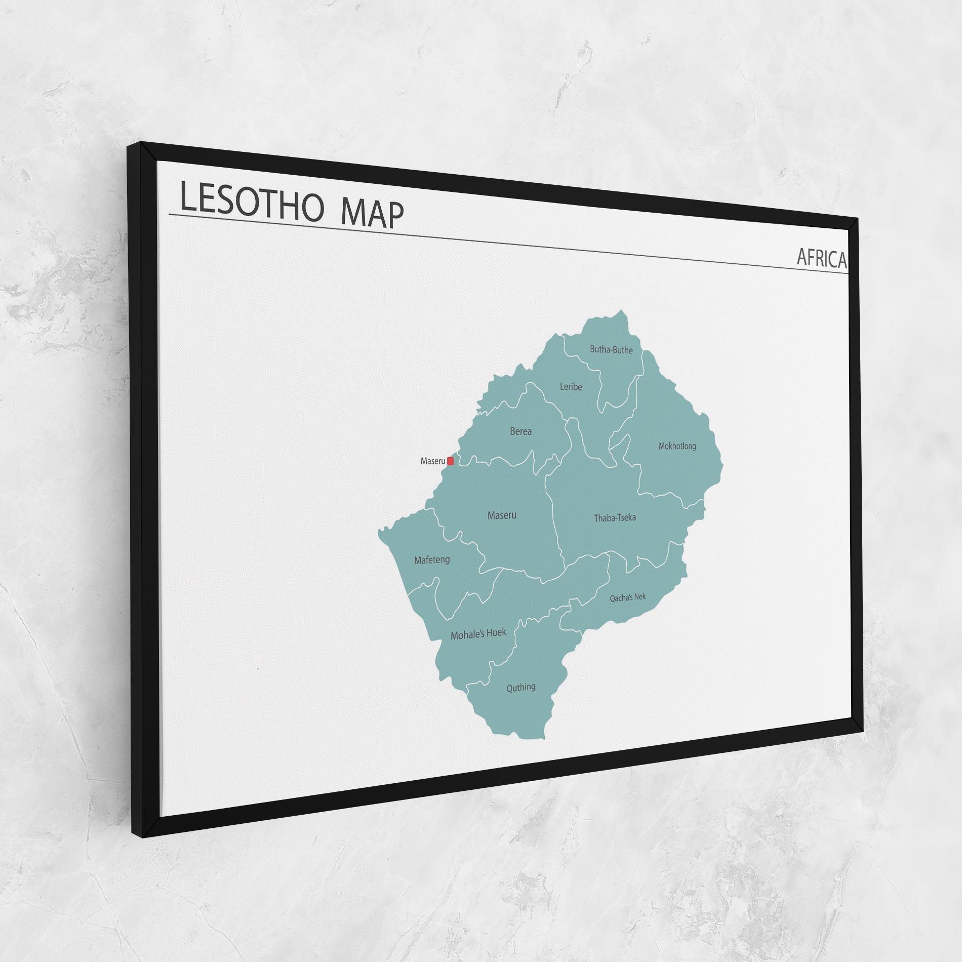 Lesotho Map mockup 1
