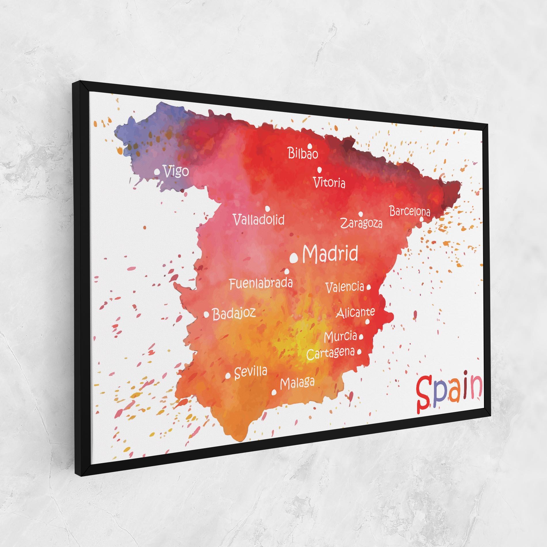 Tablou Canvas Spain Map mockup 1