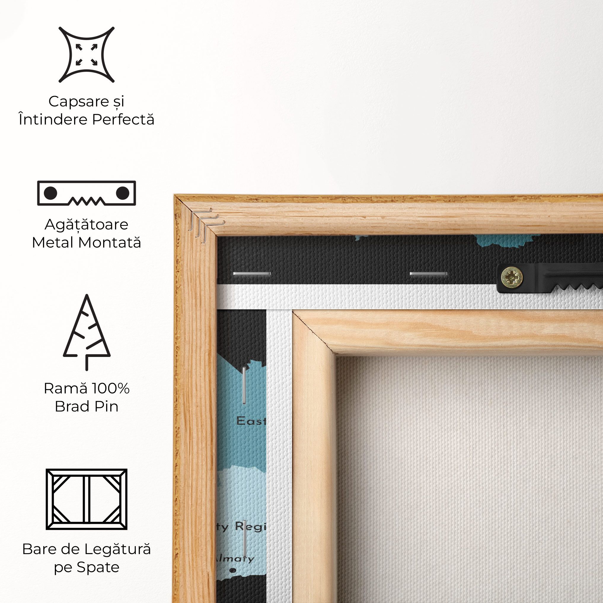 Kazahstan Blue Map mockup 5