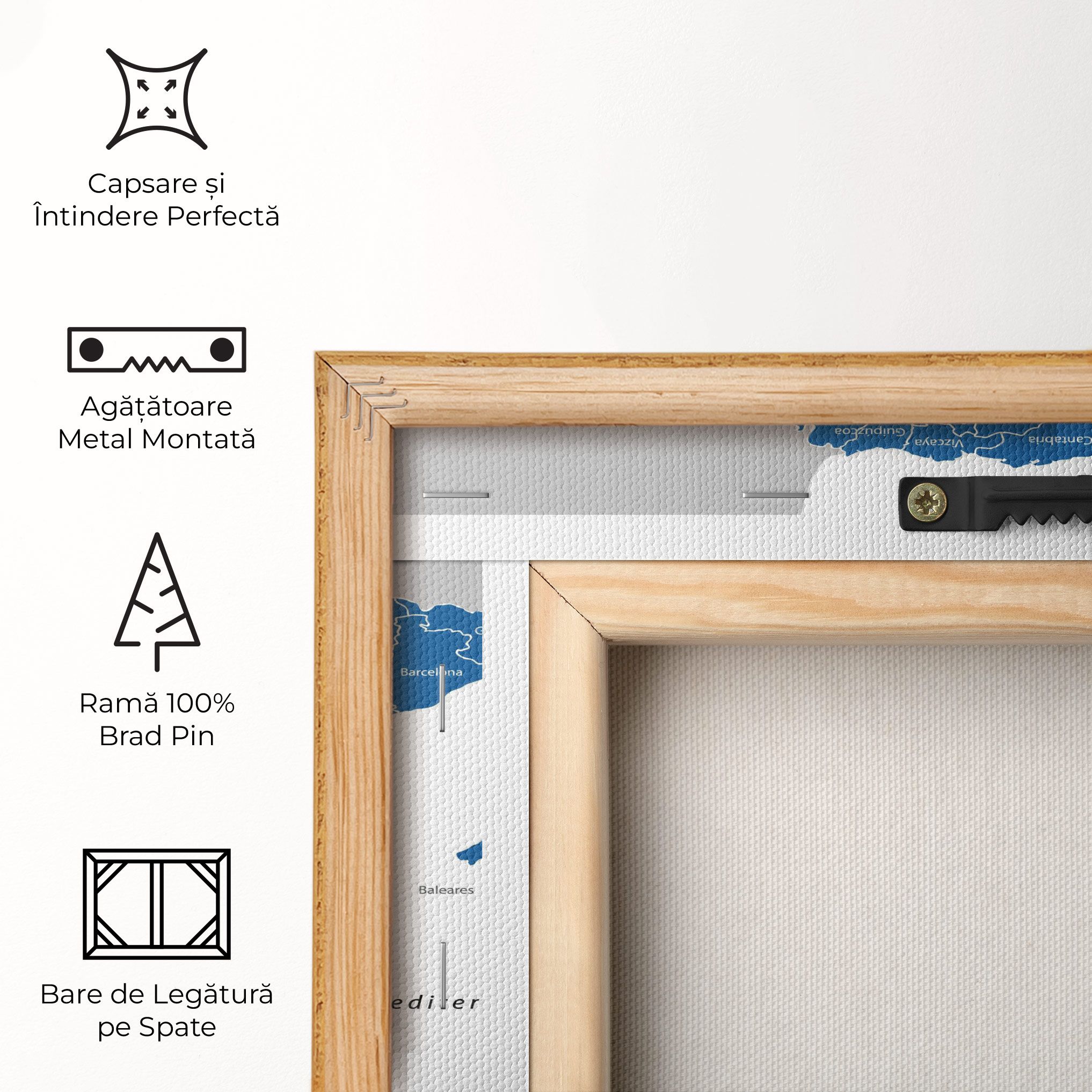 Spain Blue Map mockup 5