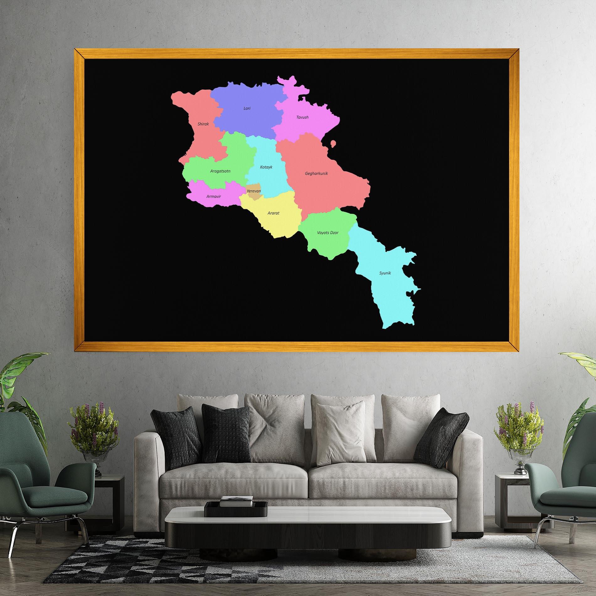 Tablou Canvas Armenia Map mockup 7