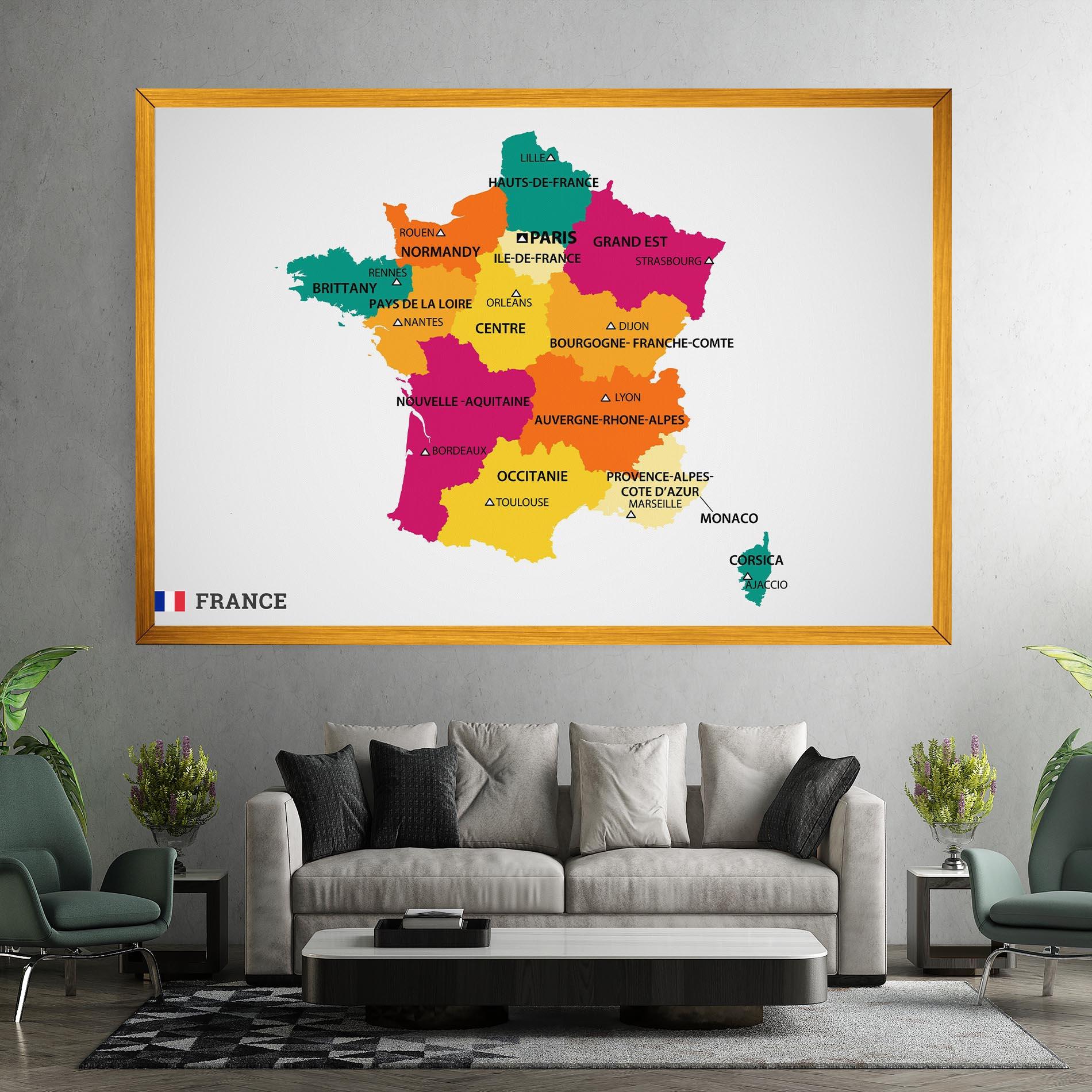 Tablou Canvas France Color Map mockup 7