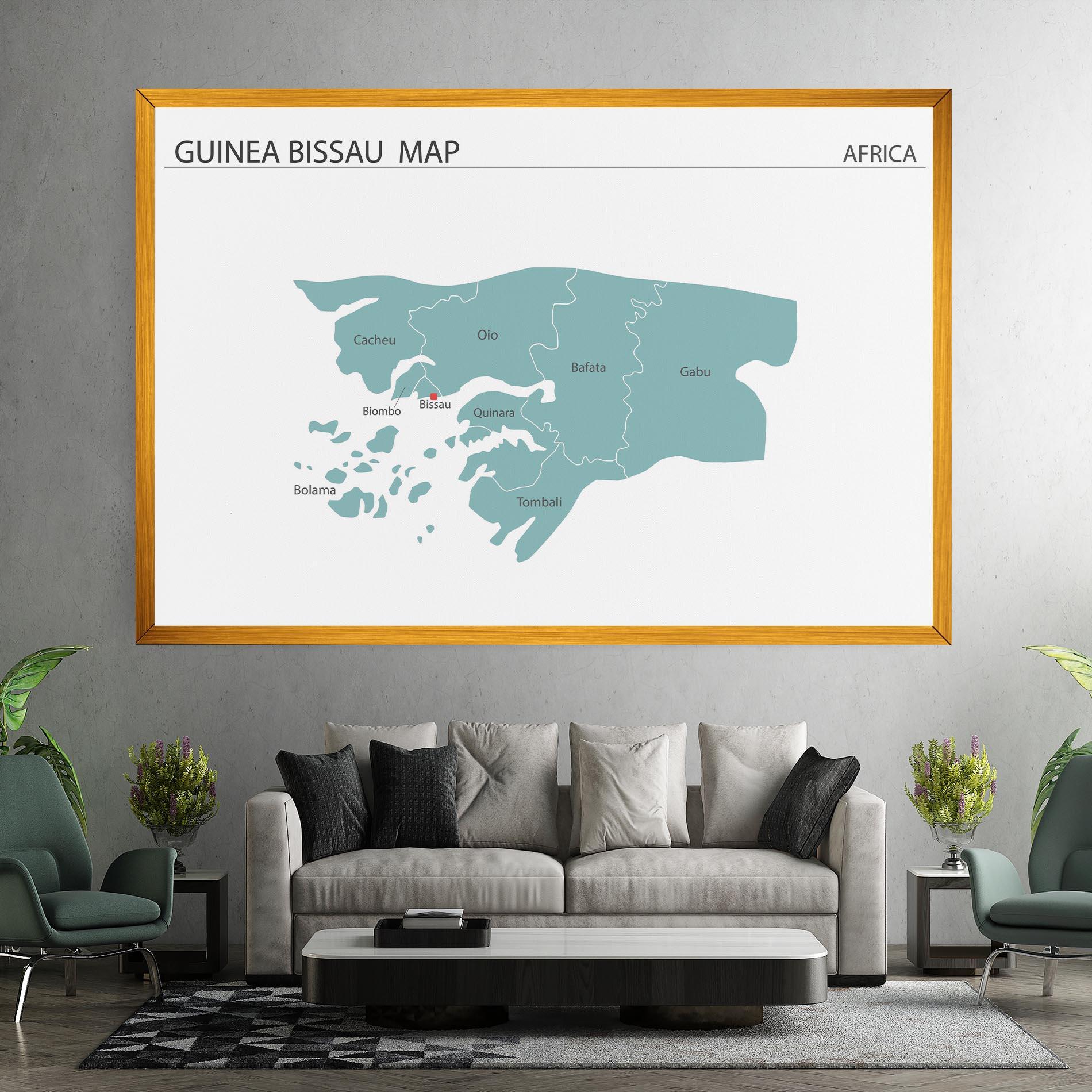Tablou Canvas Guinea Bissau Map mockup 7