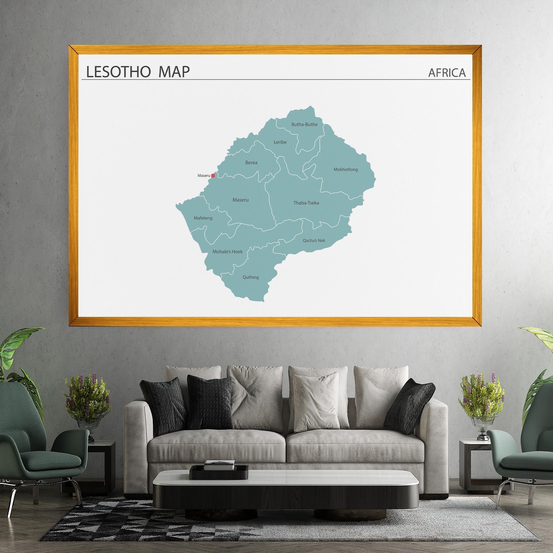 Lesotho Map mockup 7