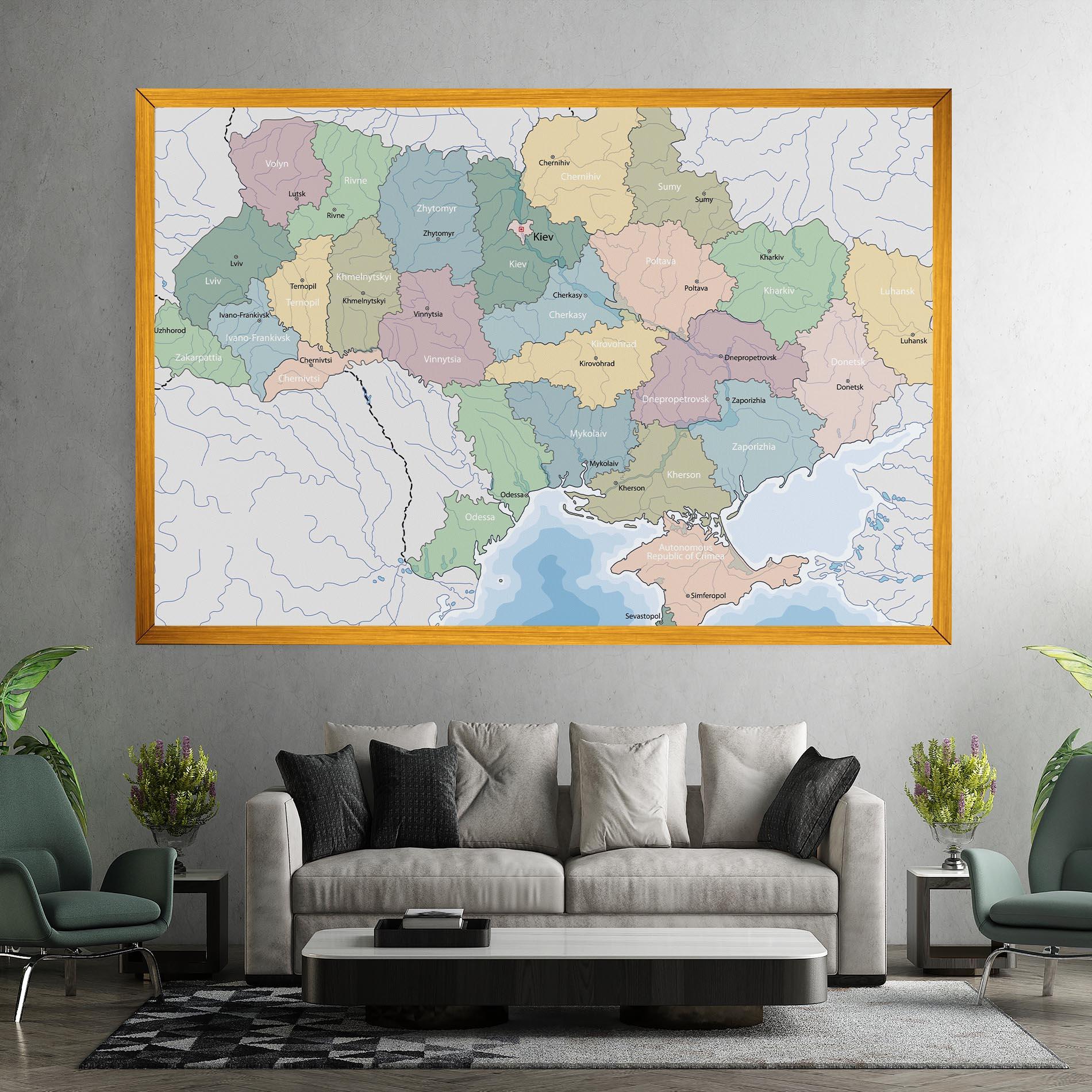 Tablou Canvas Ukraine Map mockup 7