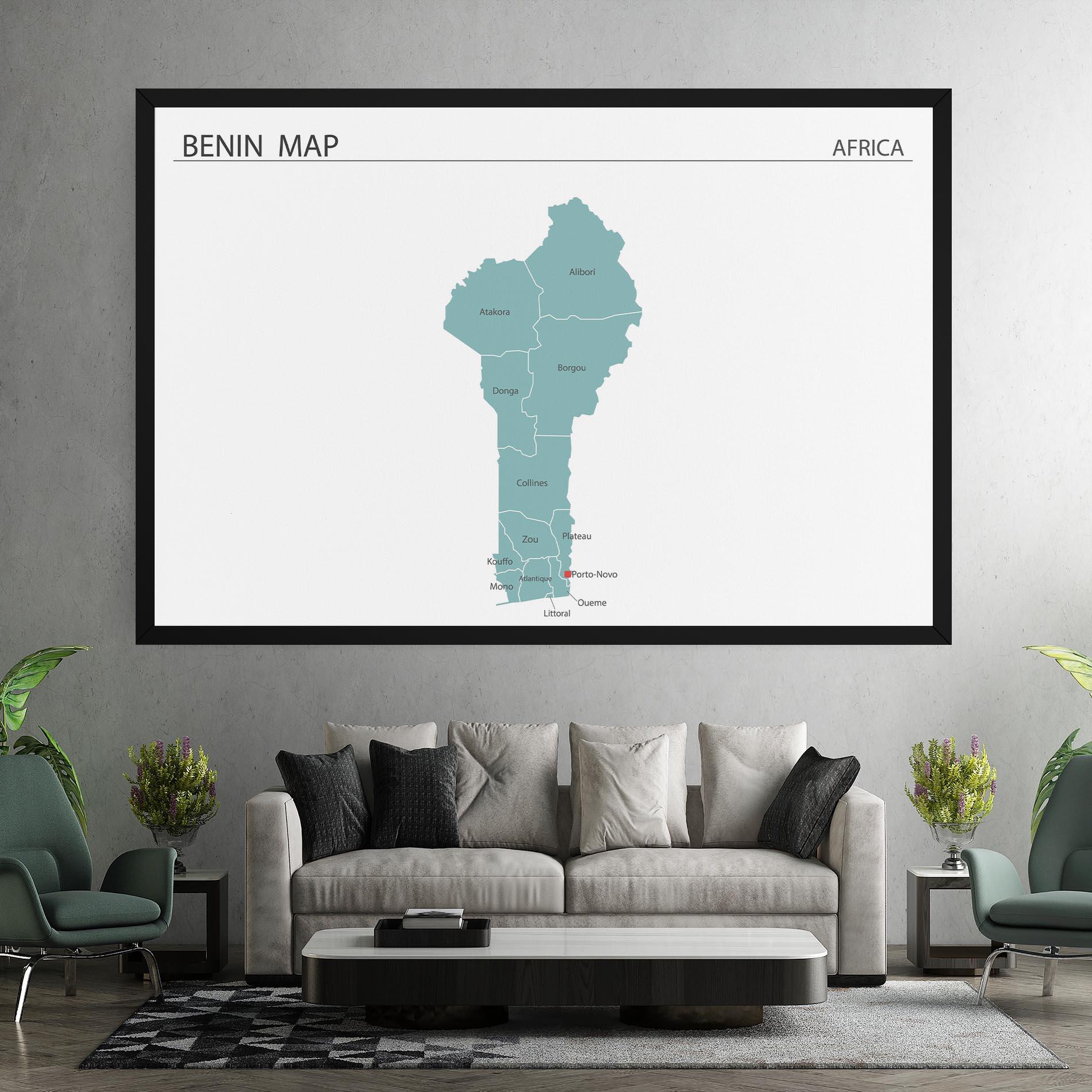 Tablou Canvas Benin Map mockup 7