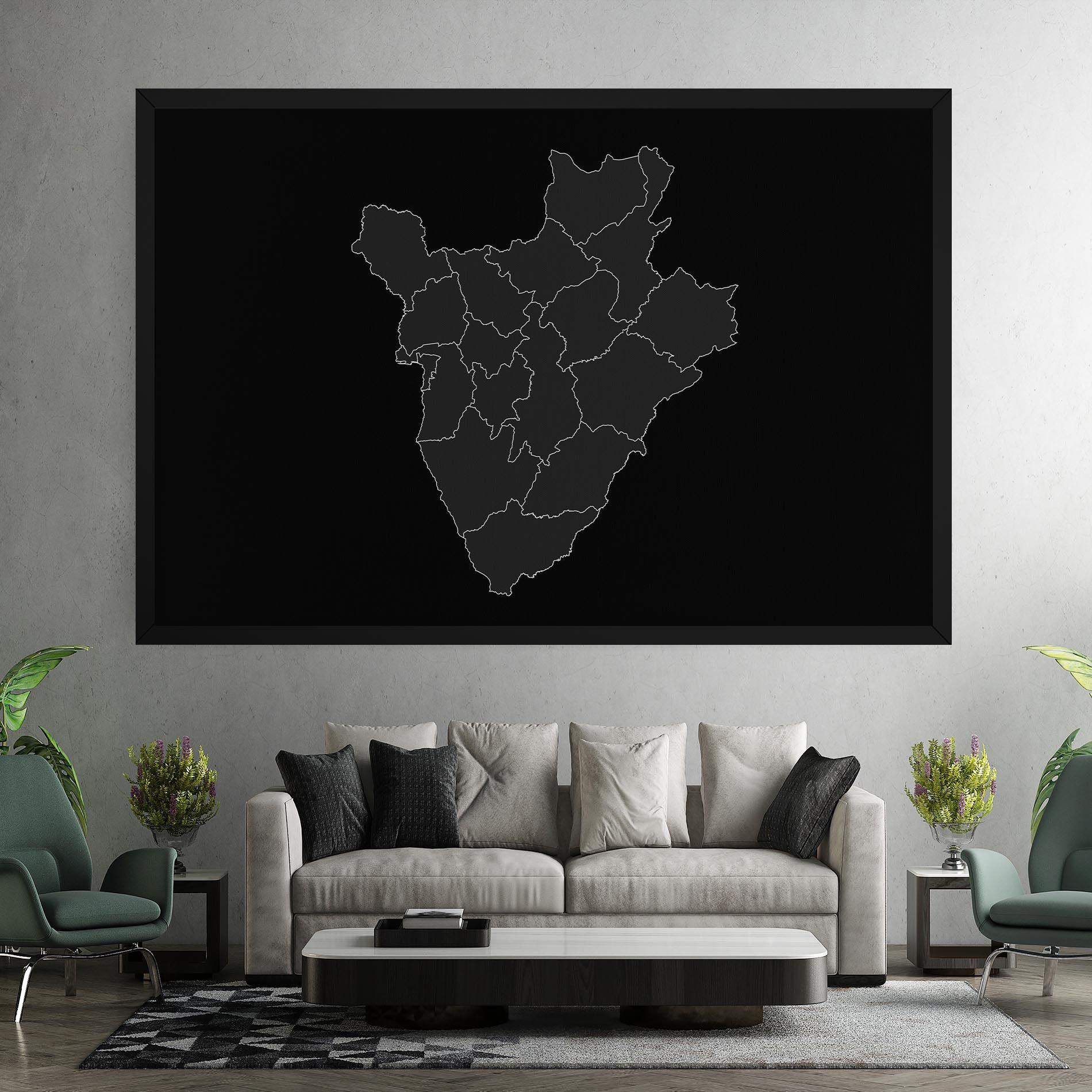 Burundi Grey Map mockup 7
