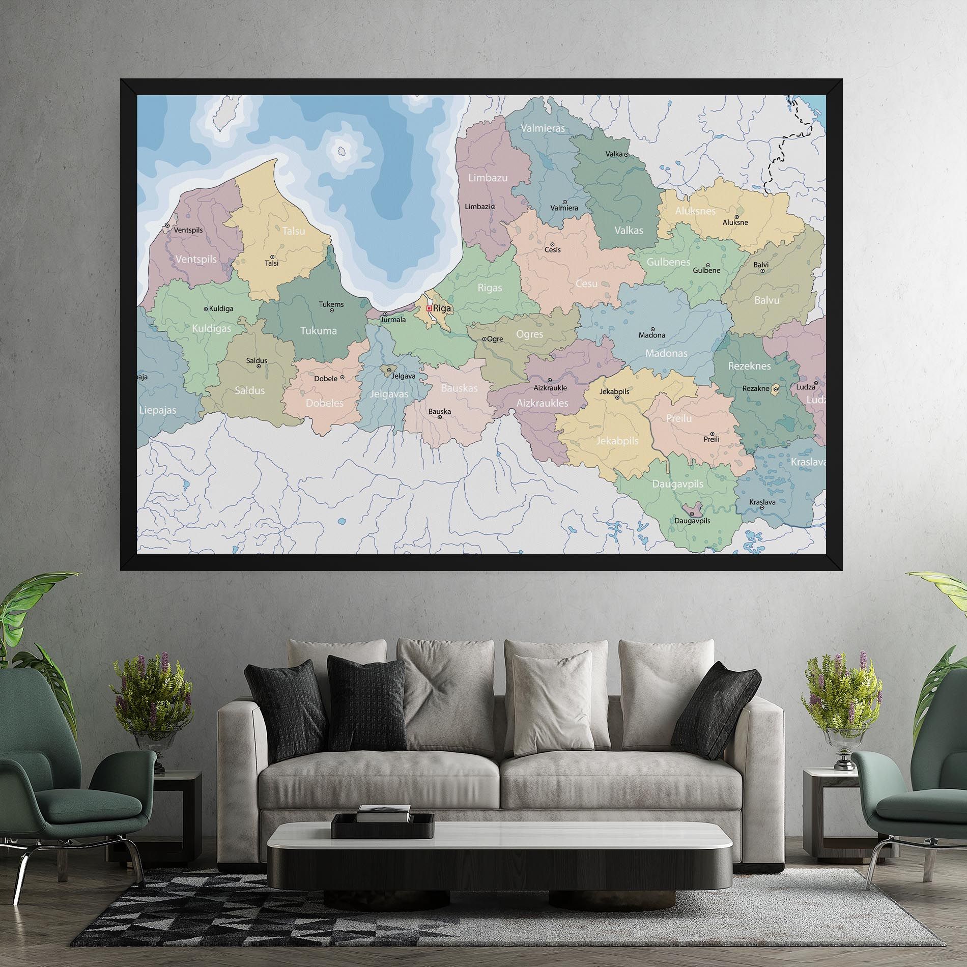 Latvia Color Map mockup 7